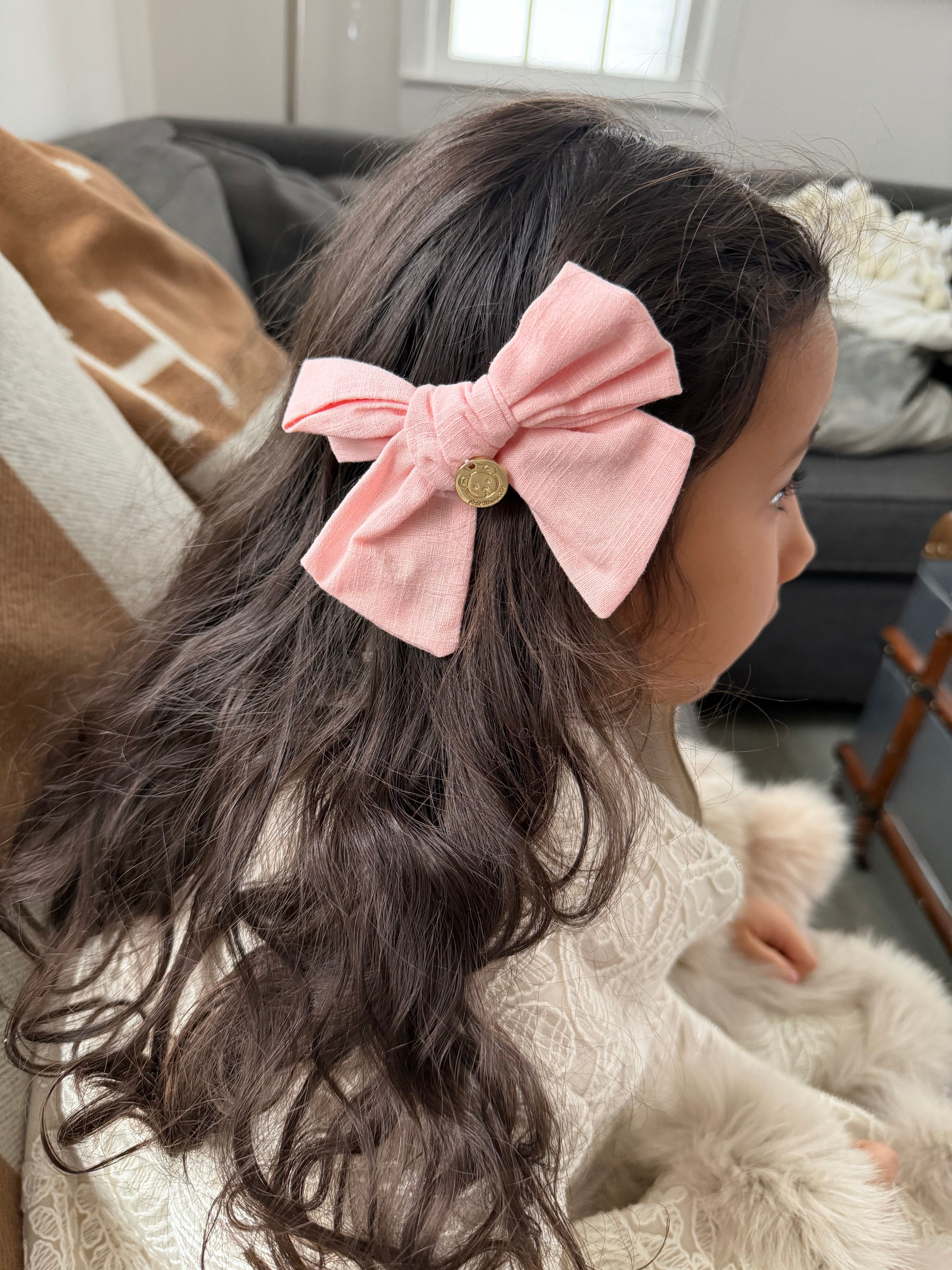 Emma Linen Hair Bow - Image 15