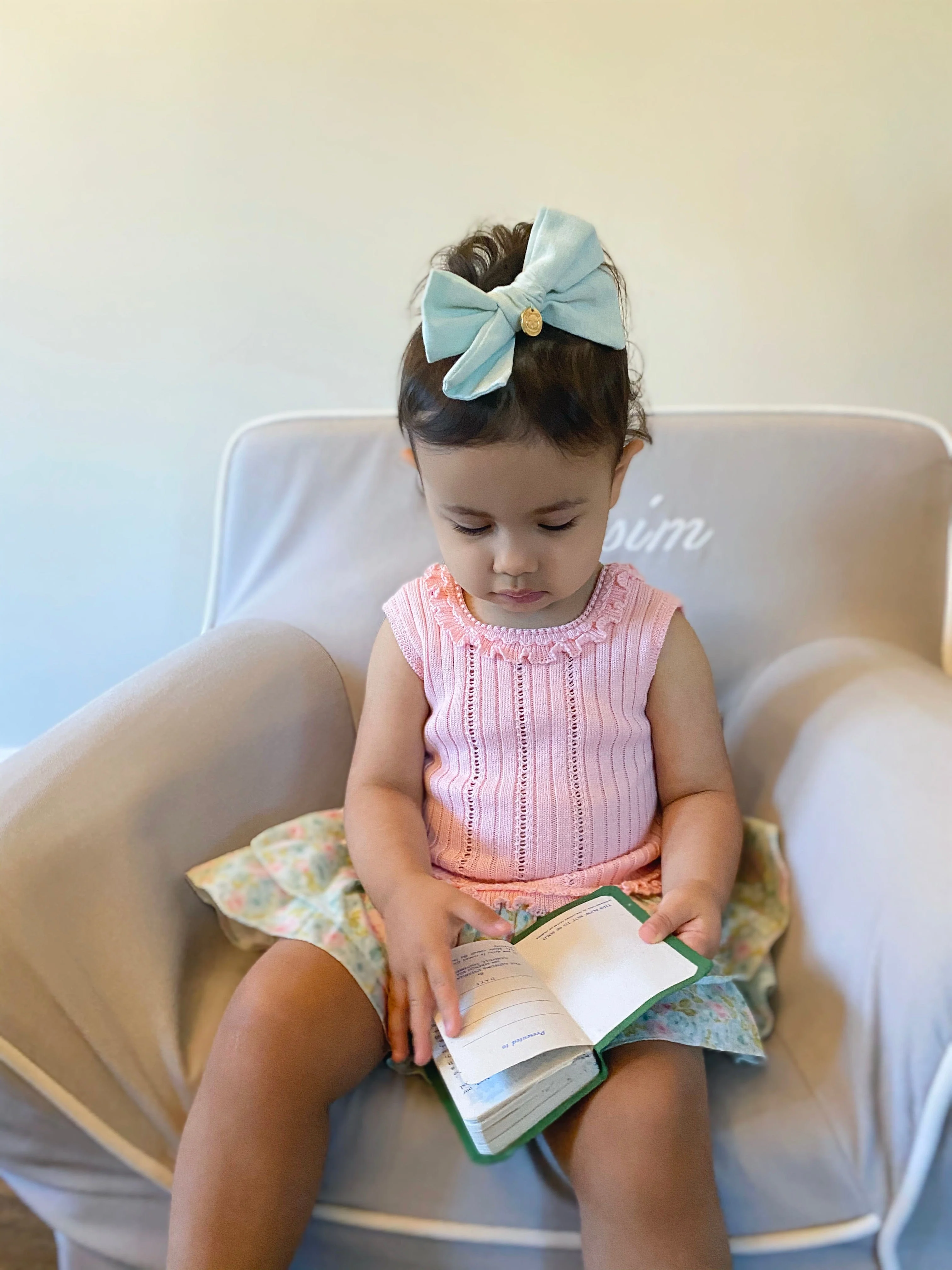 Emma Linen Hair Bow - Image 7