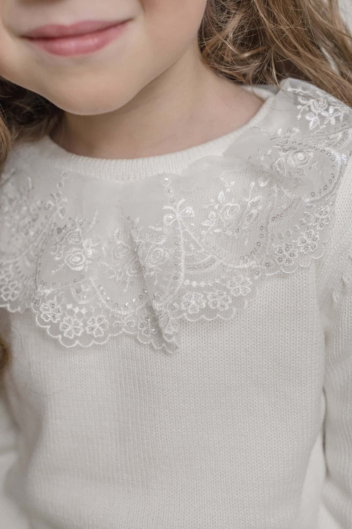 Emma White Cotton and Lace Top and Shorts Set - Image 6