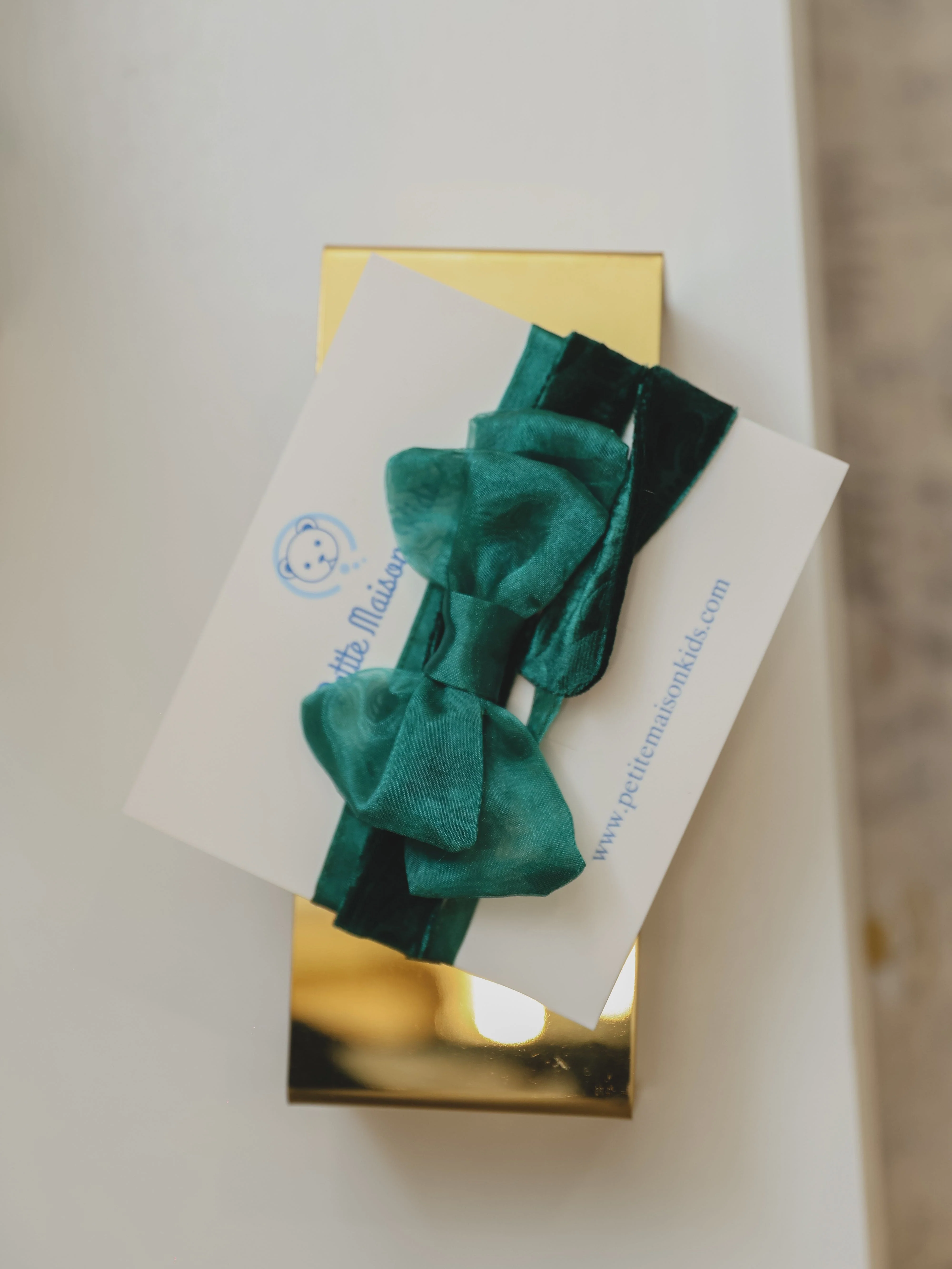 Everly Royal Green Hair Sash - Image 3