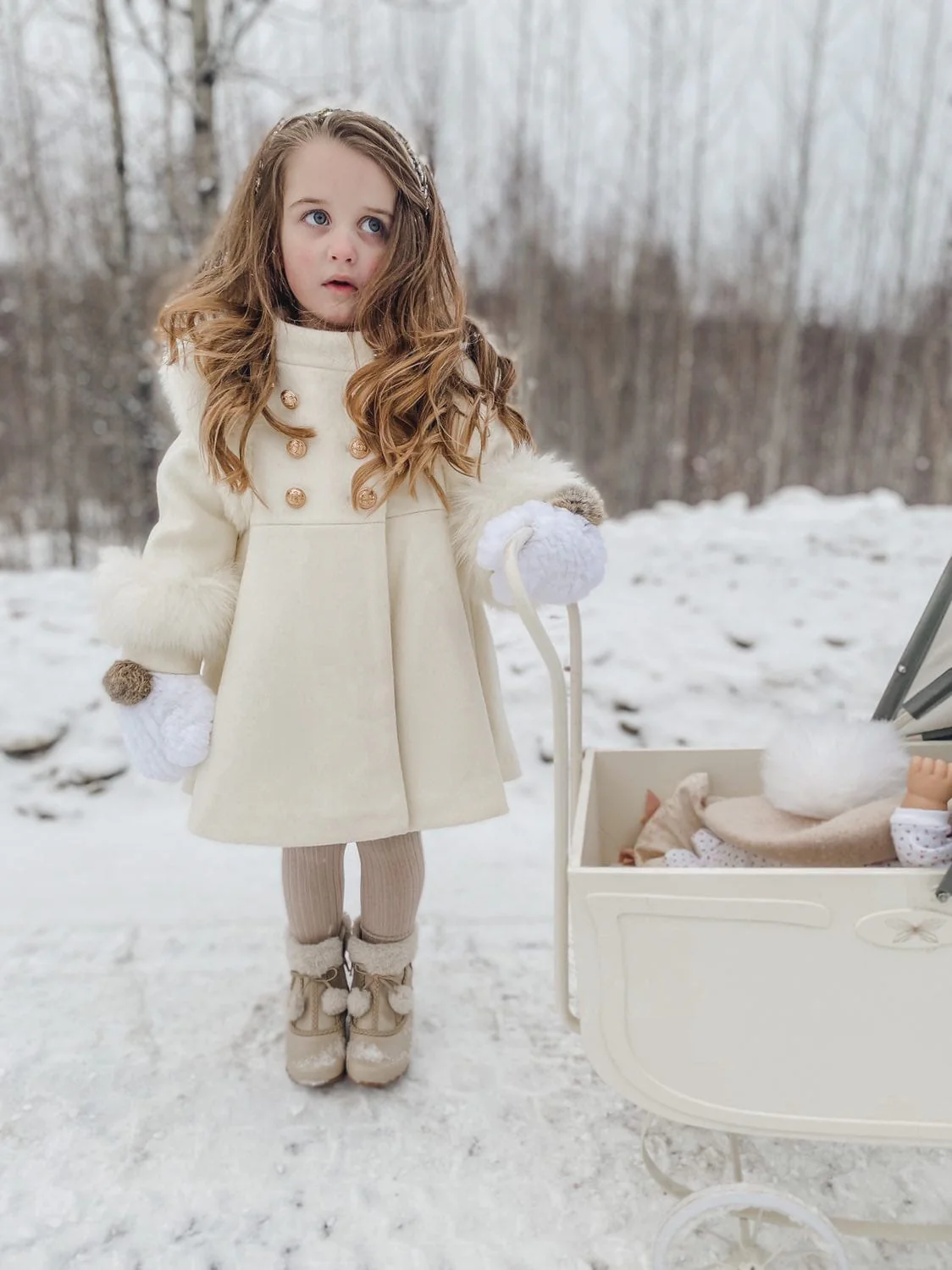 Evie Ivory Wool Coat - Image 10