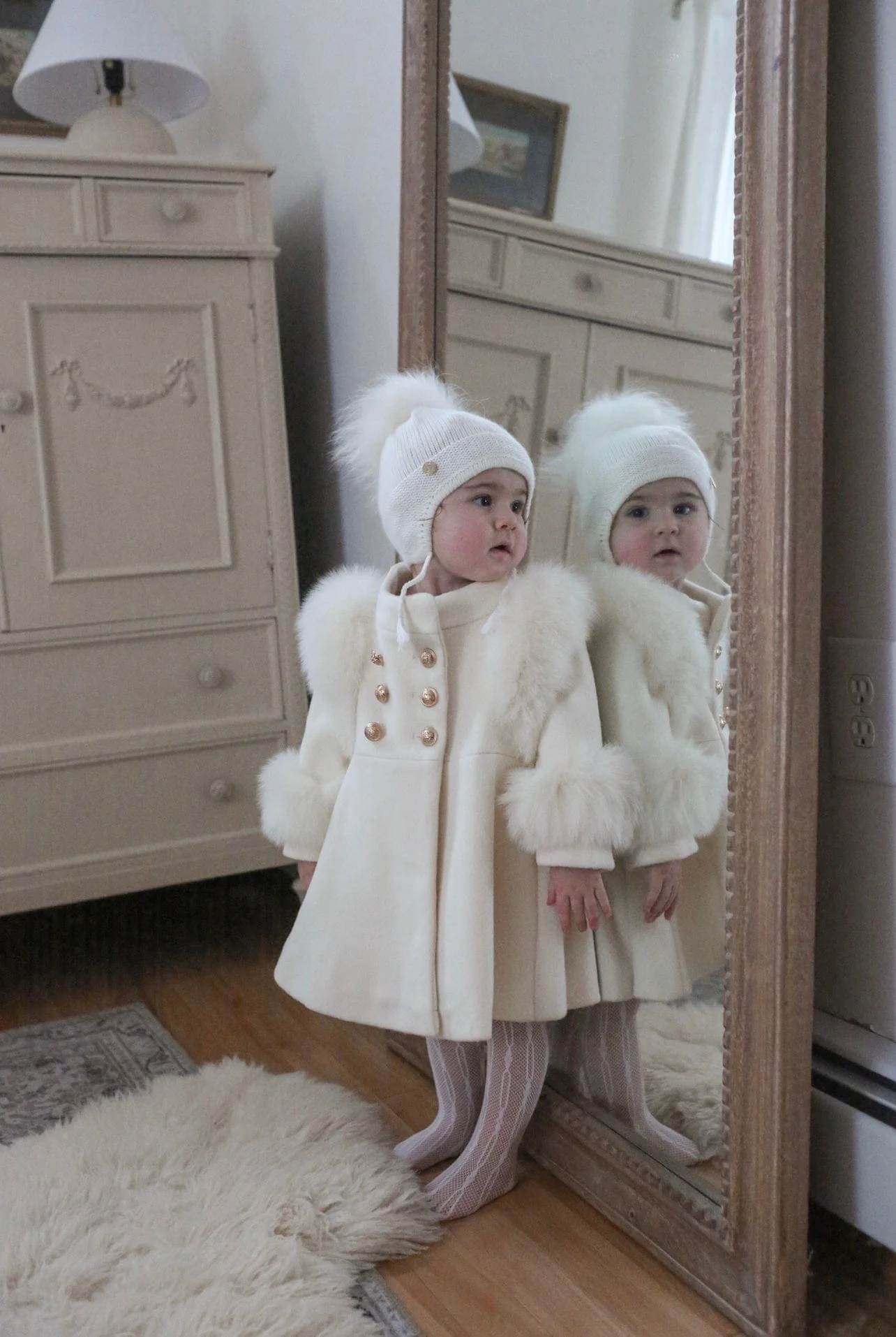 Evie Ivory Wool Coat - Image 11