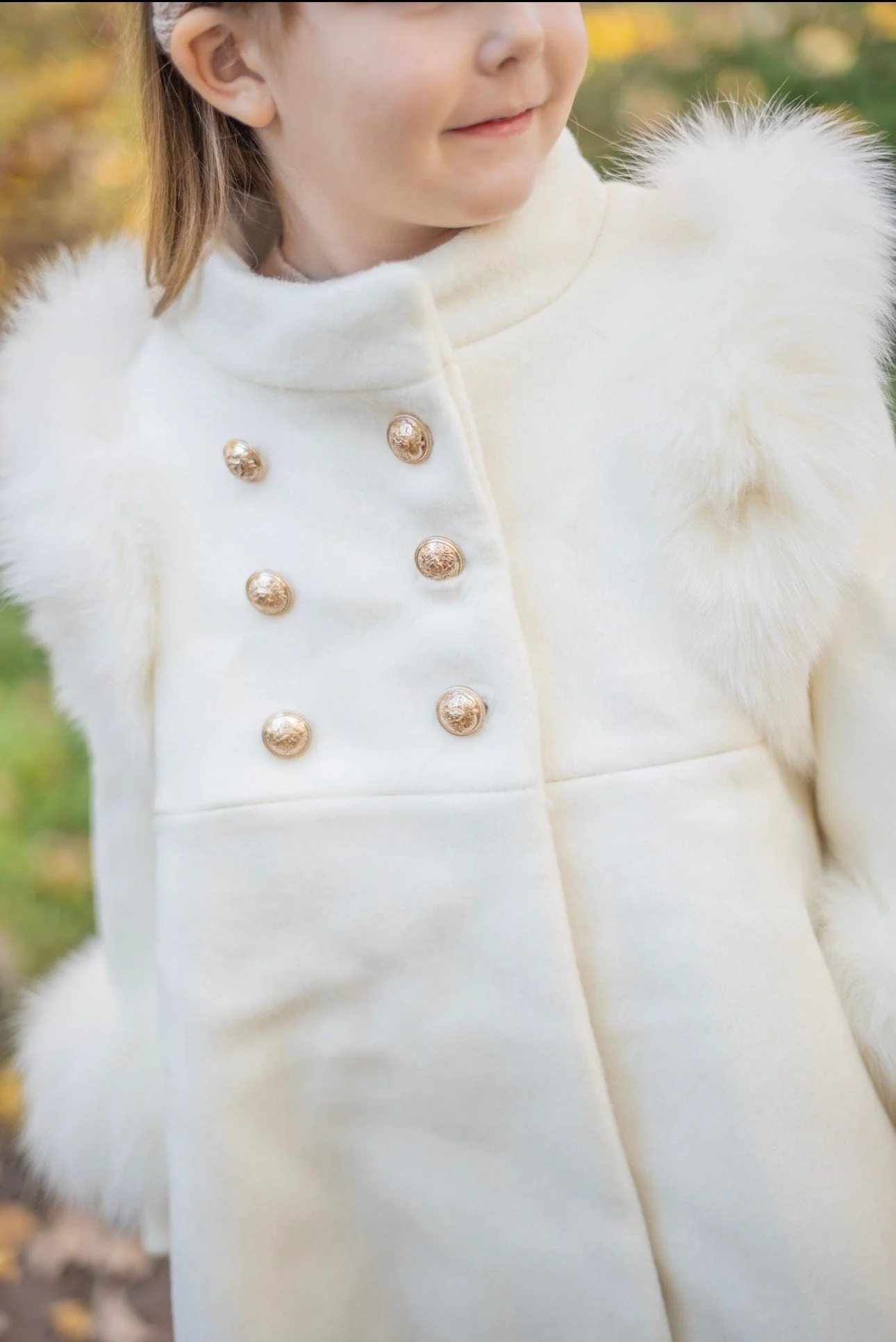 Evie Ivory Wool Coat - Image 15