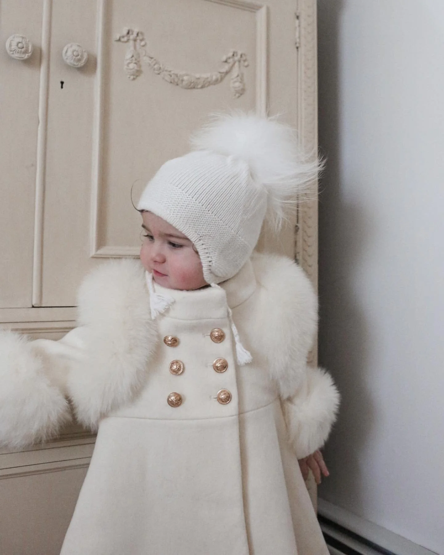 Evie Ivory Wool Coat - Image 18