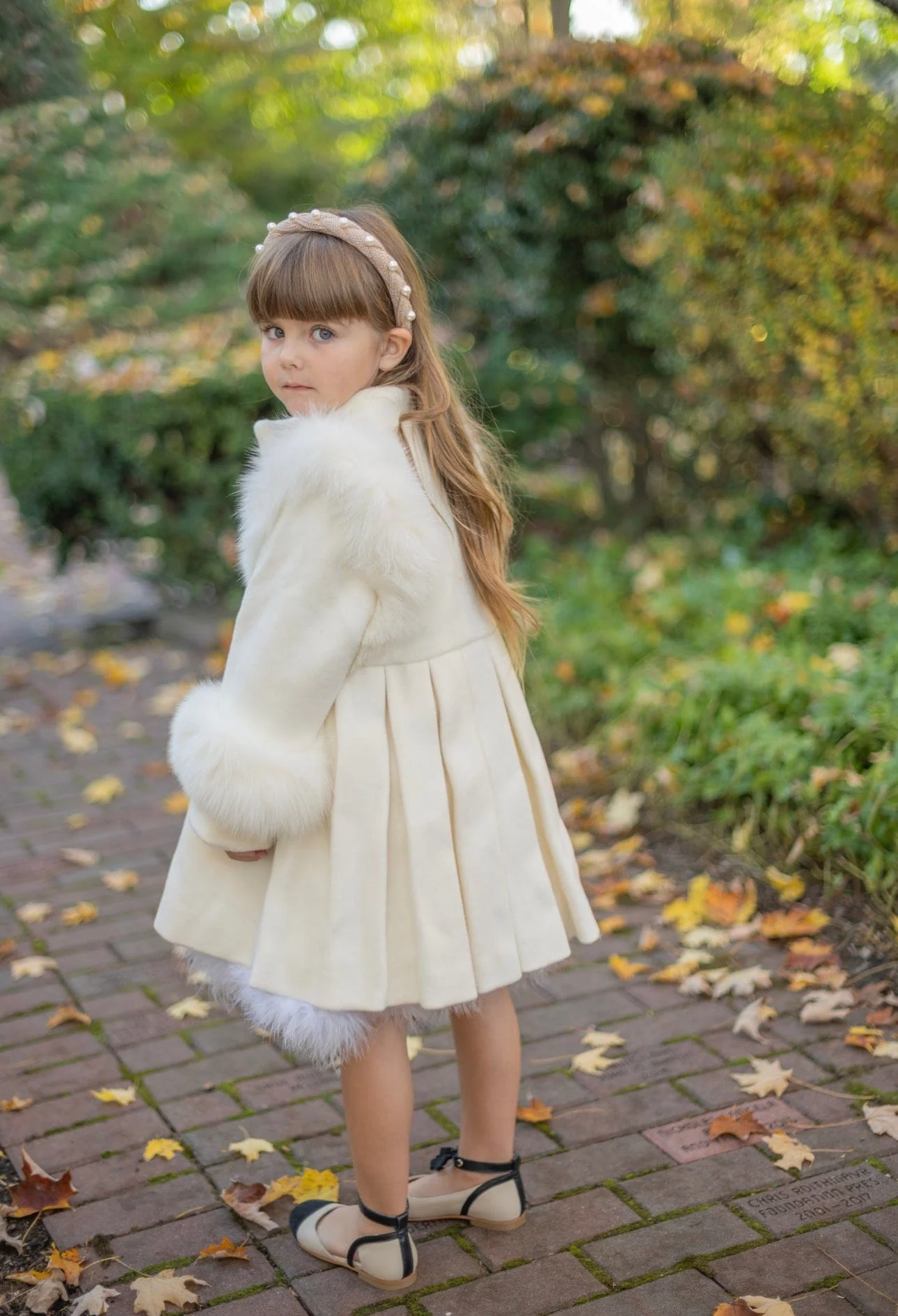 Evie Ivory Wool Coat - Image 20