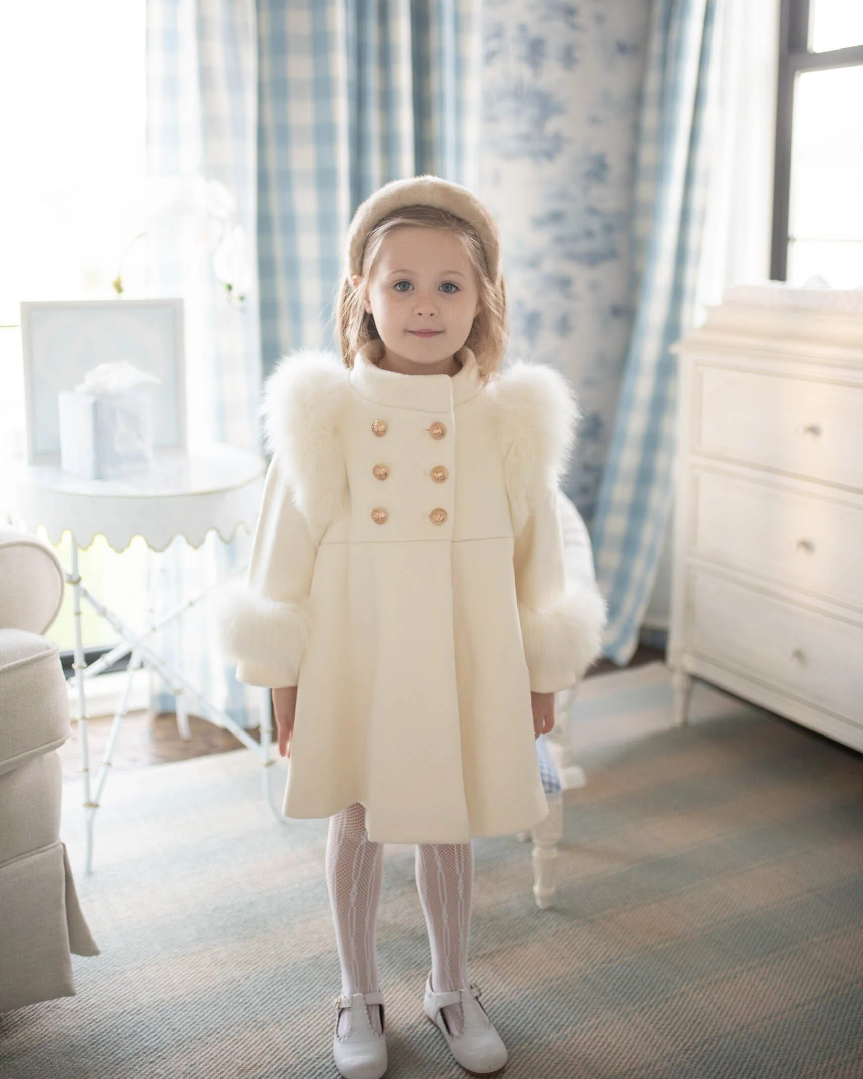 Evie Ivory Wool Coat - Image 24