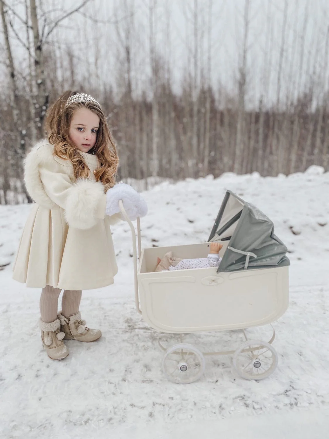 Evie Ivory Wool Coat - Image 27