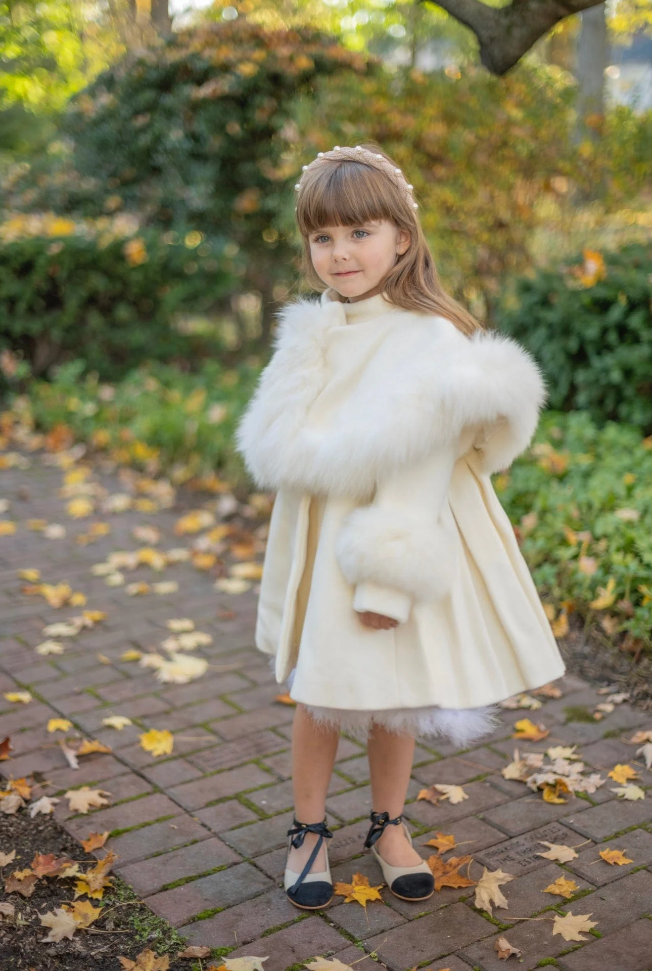 Evie Ivory Wool Coat - Image 28