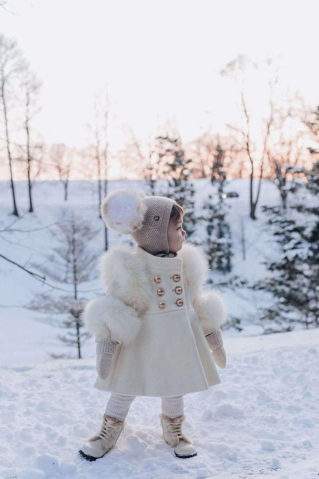 Evie Ivory Wool Coat - Image 29