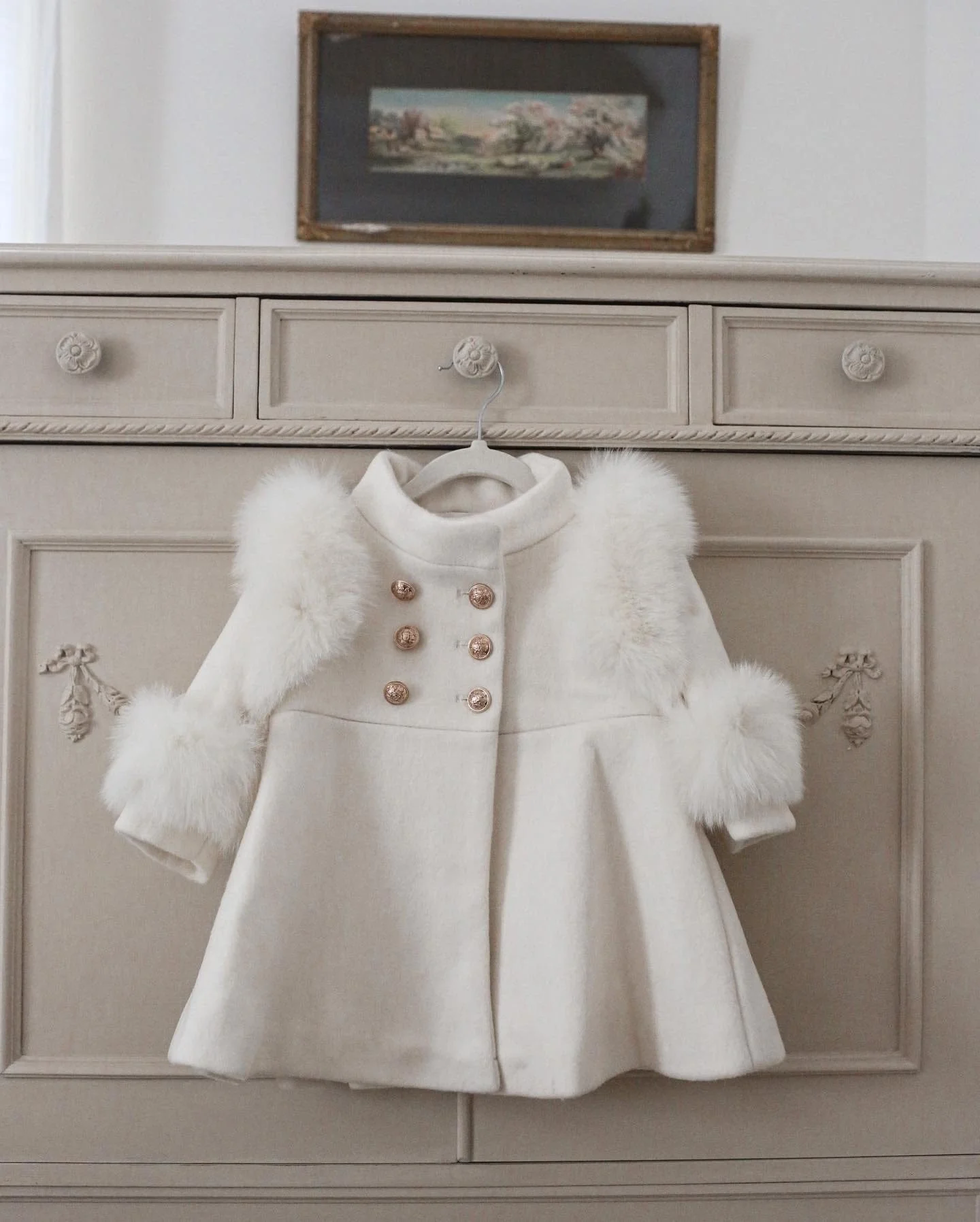 Evie Ivory Wool Coat - Image 3