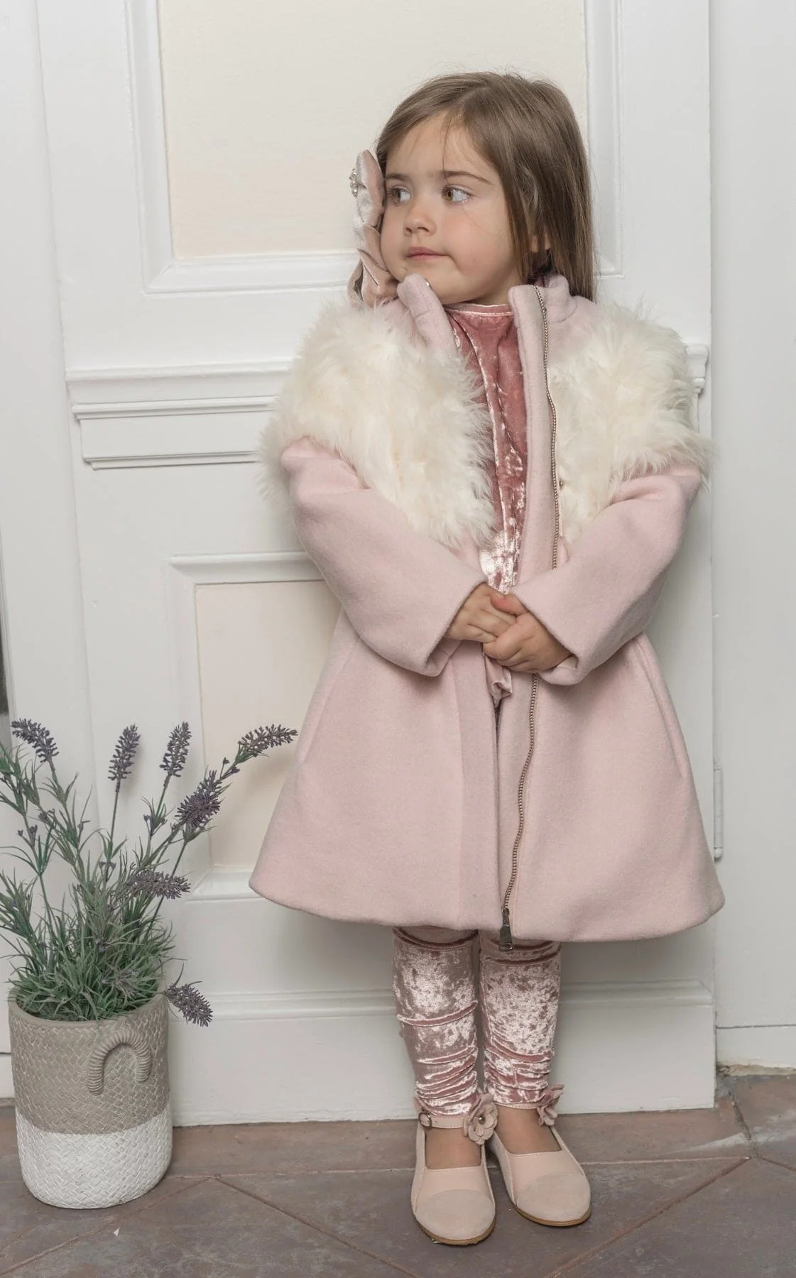 Faina Pink Wool Coat - Image 10