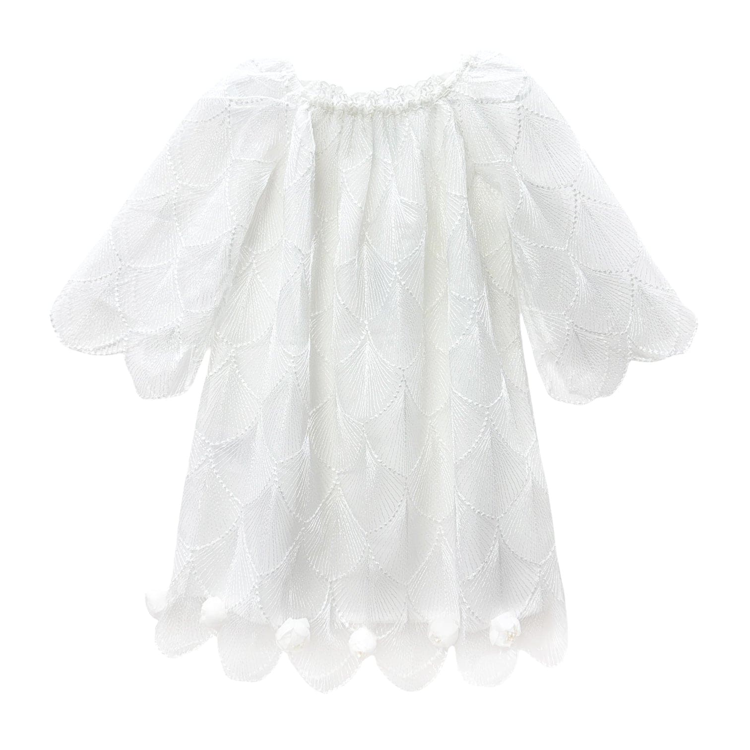 Faith White Scallop Dress