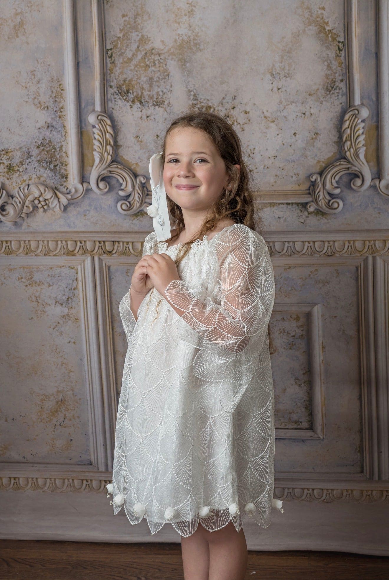 Faith White Scallop Dress - Image 10