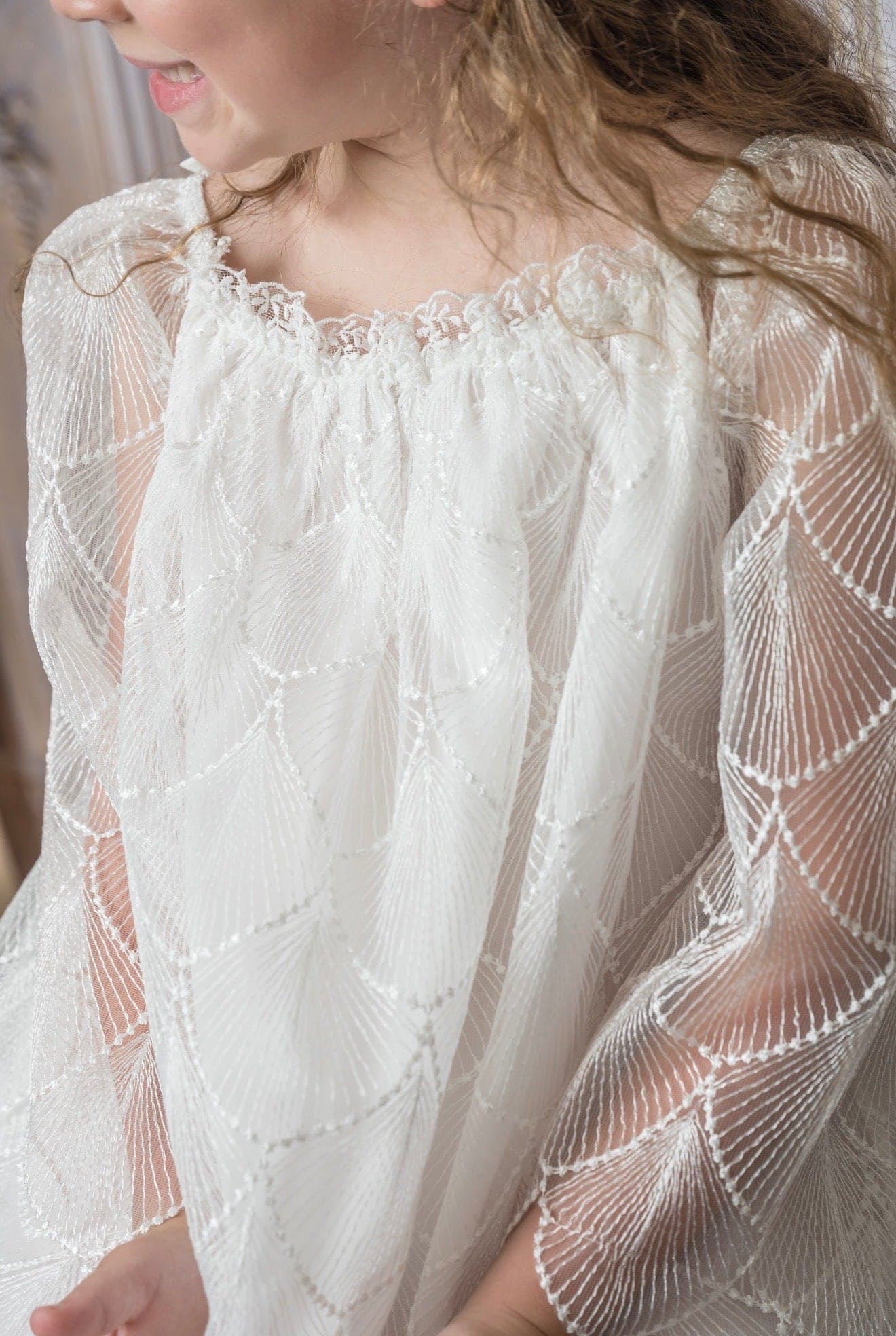 Faith White Scallop Dress - Image 5
