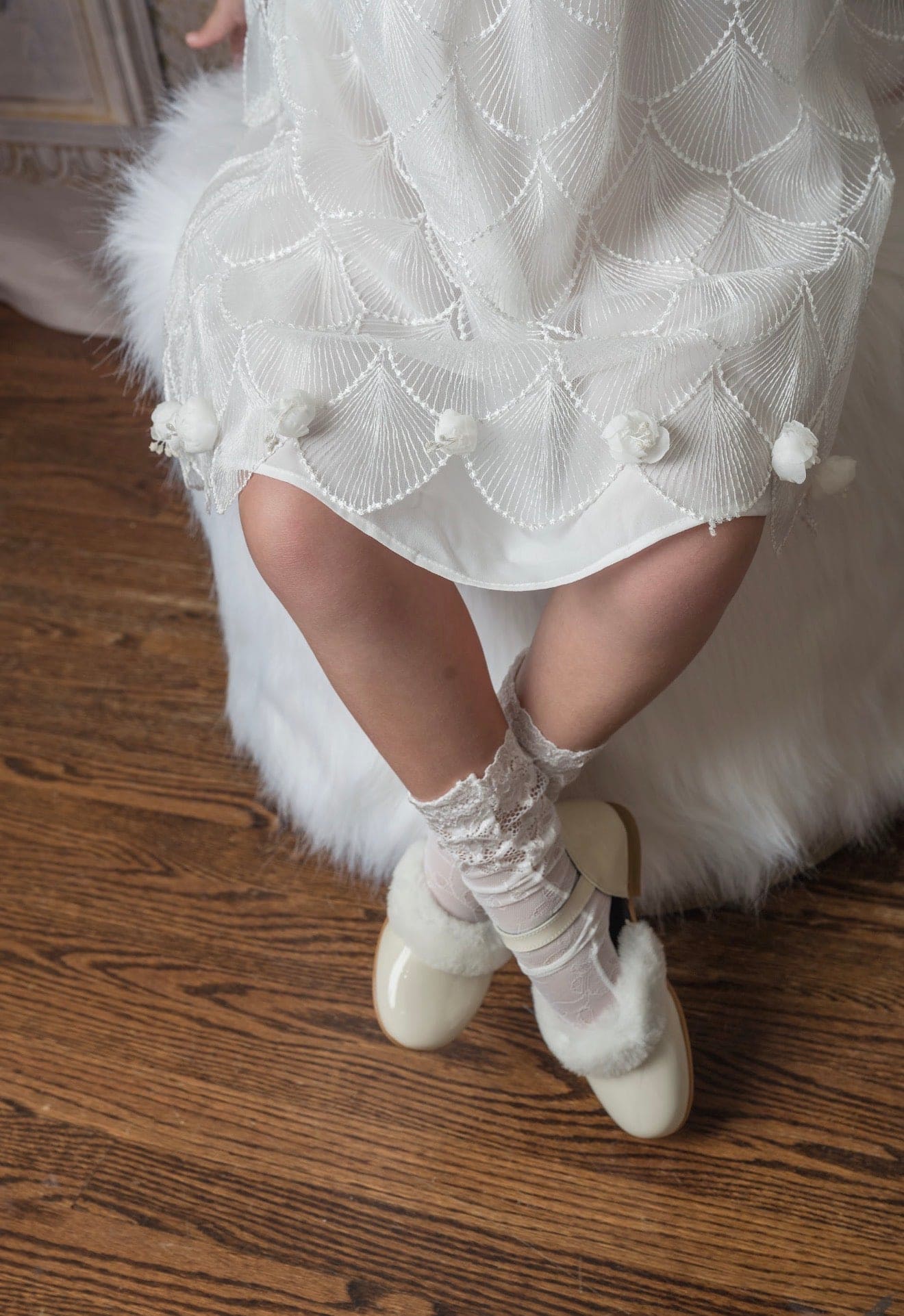 Faith White Scallop Dress - Image 7