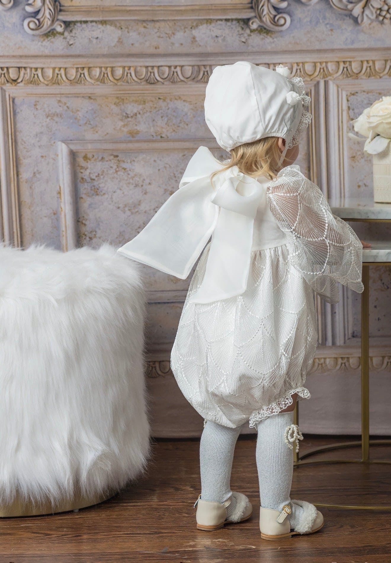 Faith White Scallop Lace Romper - Image 4