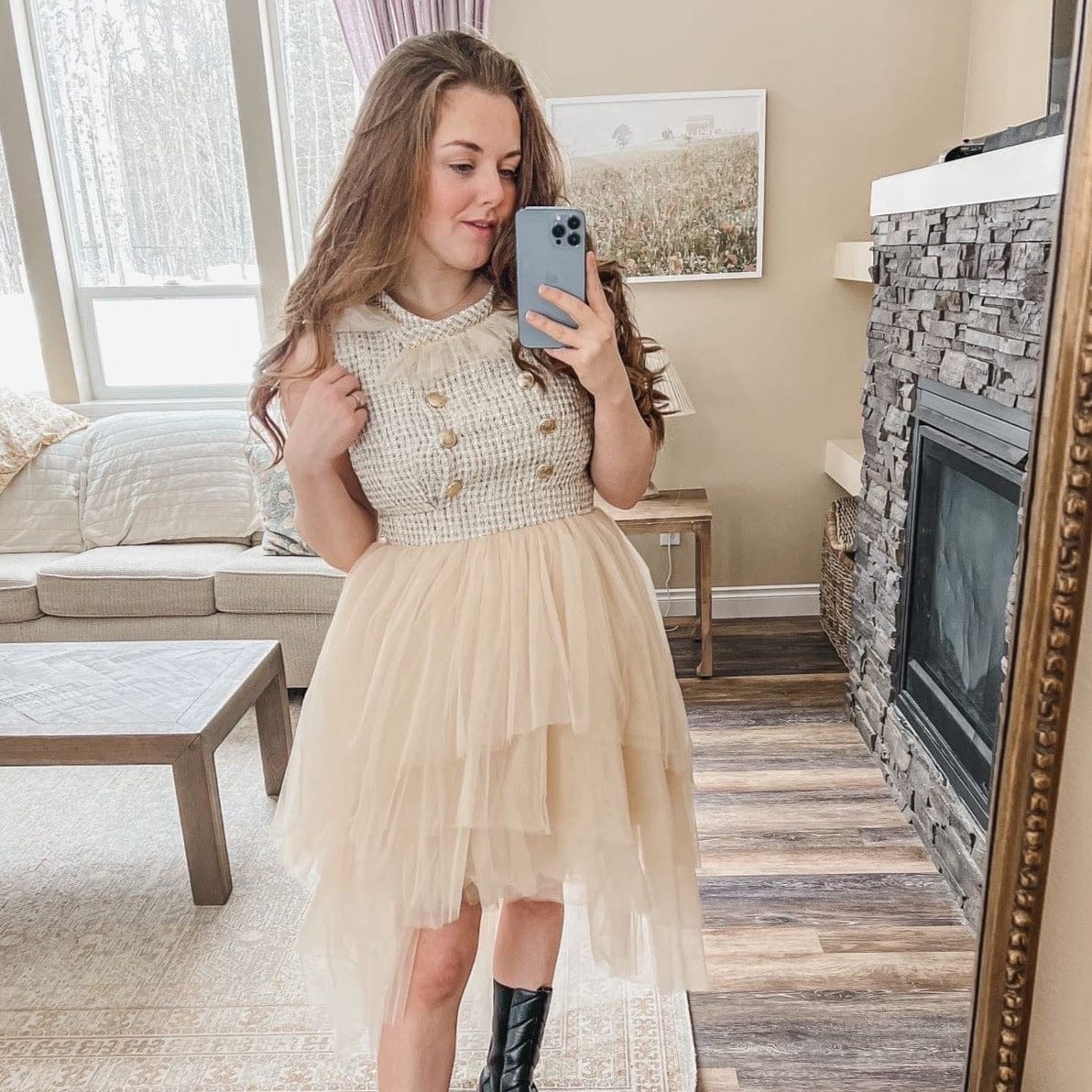 Fira Tweed Mom Dress - Image 5