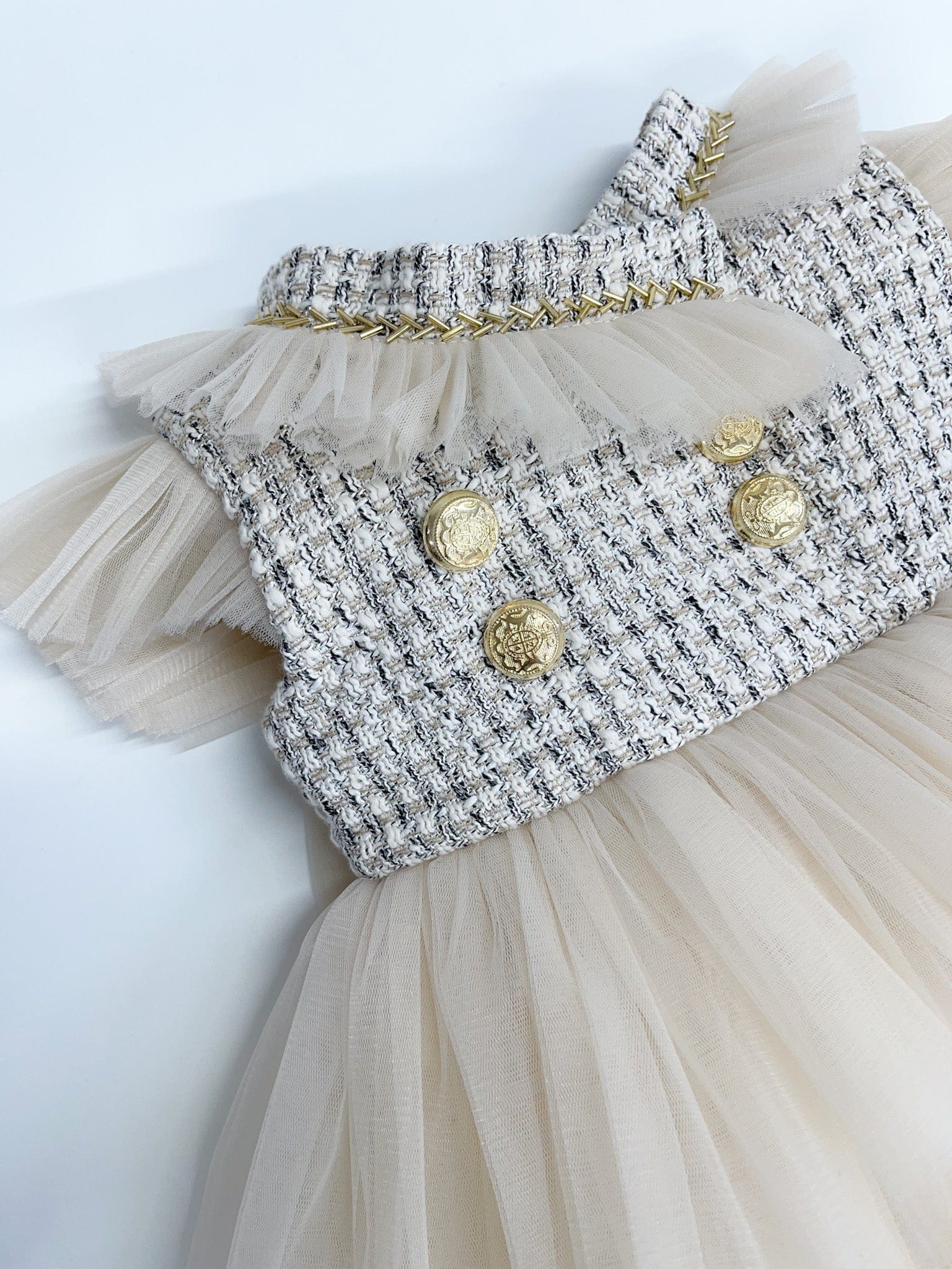 Fira Tweed and Tulle Dress - Image 10
