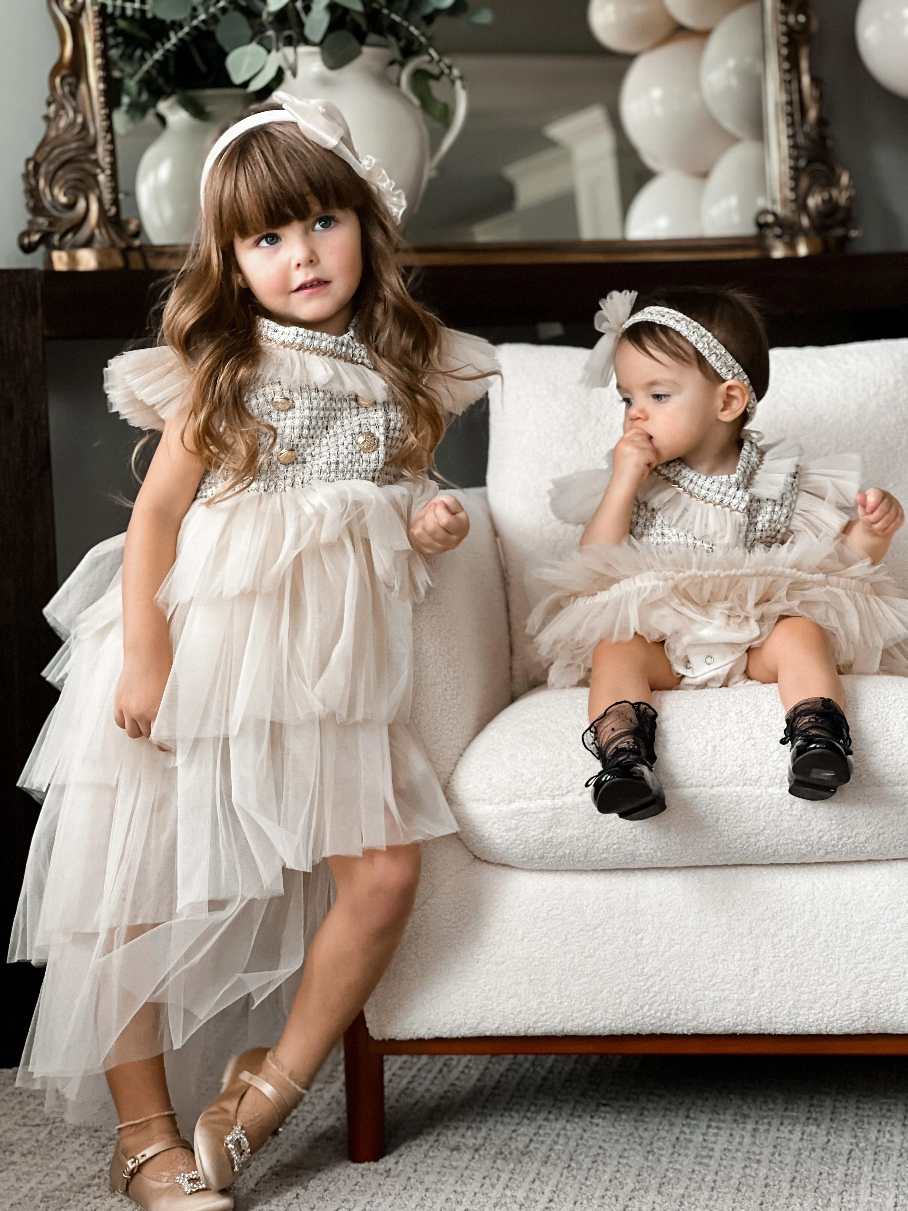 Fira Tweed and Tulle Dress - Image 13