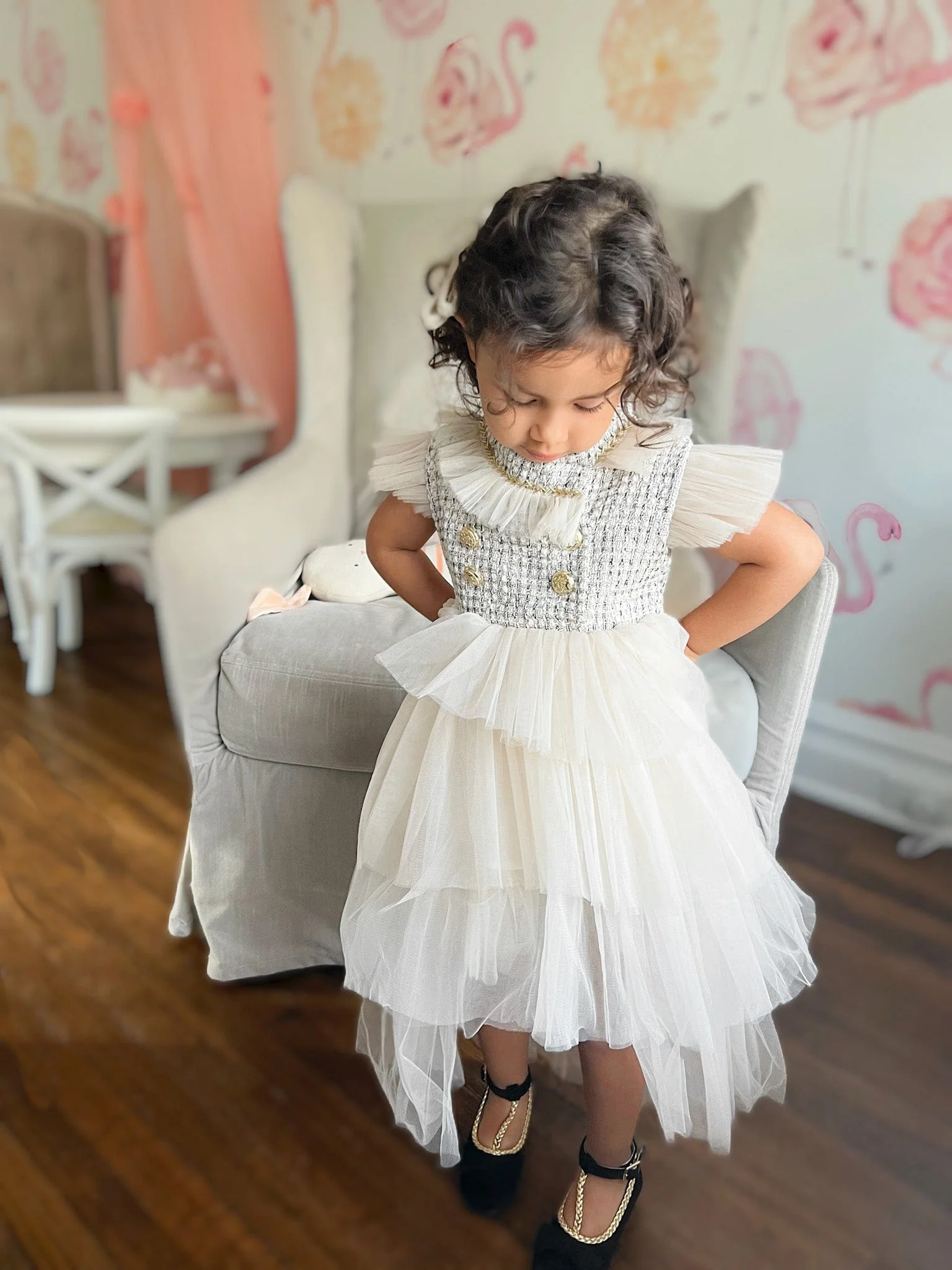 Fira Tweed and Tulle Dress - Image 14