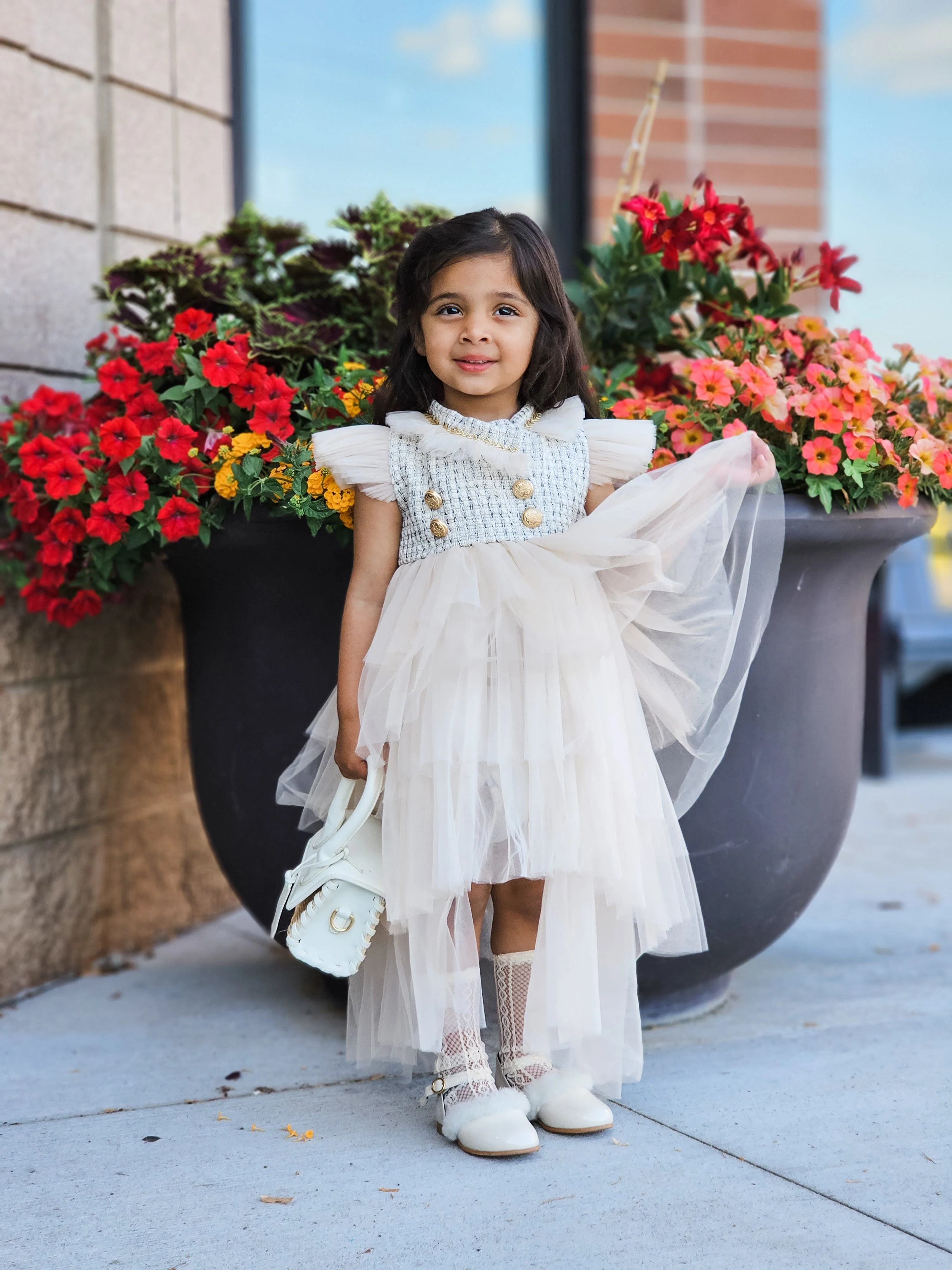 Fira Tweed and Tulle Dress - Image 30