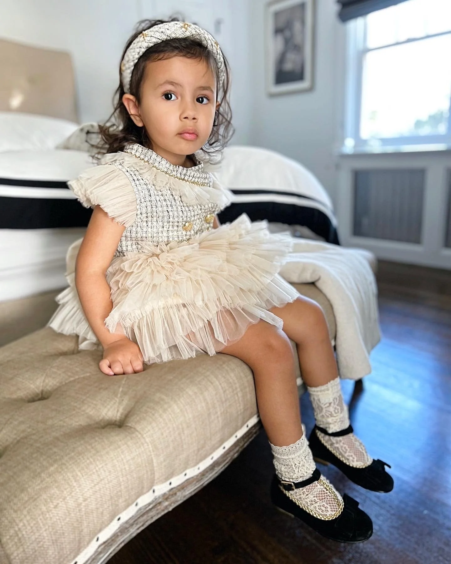 Fira Tweed and Tulle Romper - Image 10