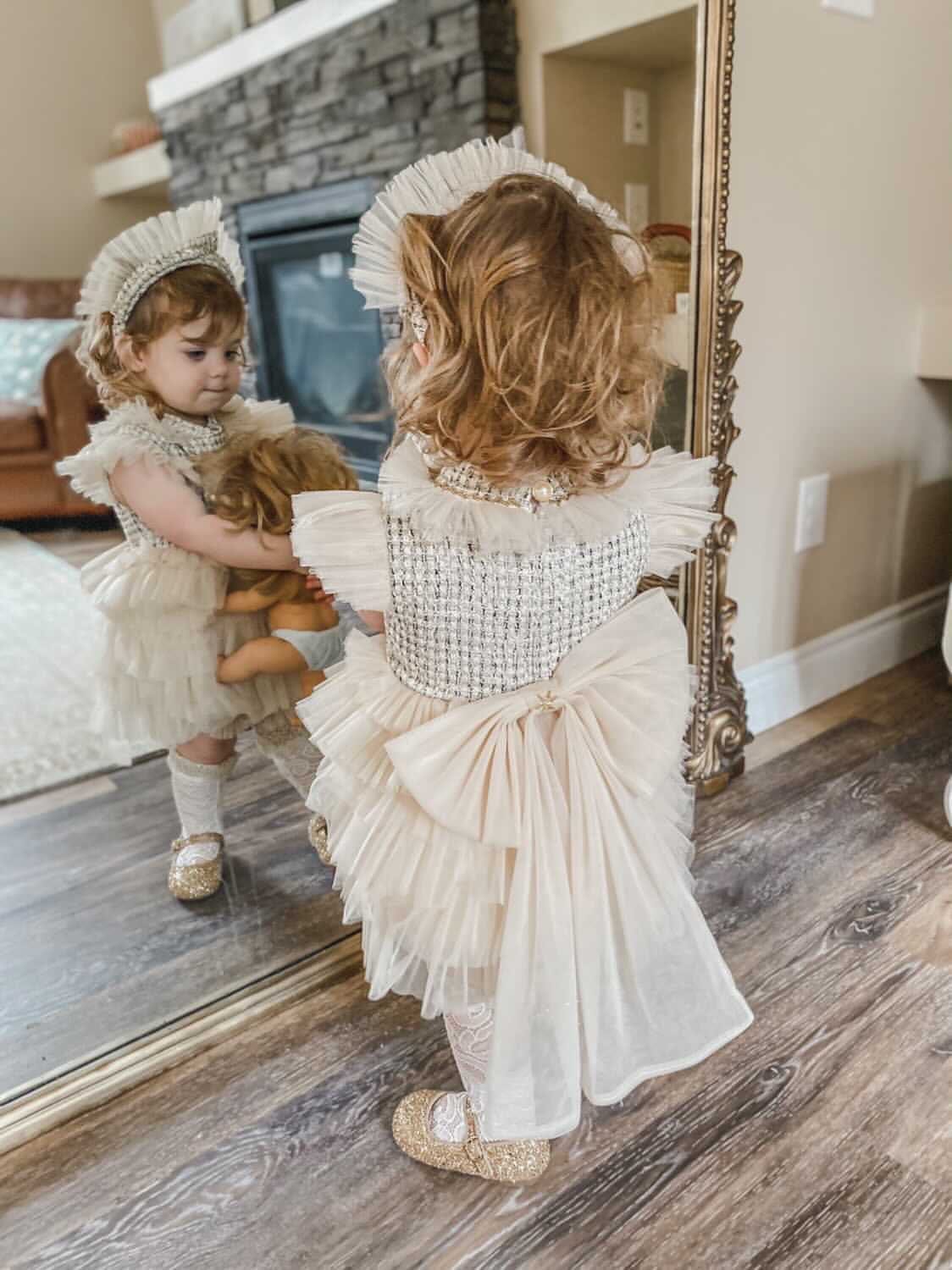 Fira Tweed and Tulle Romper - Image 18