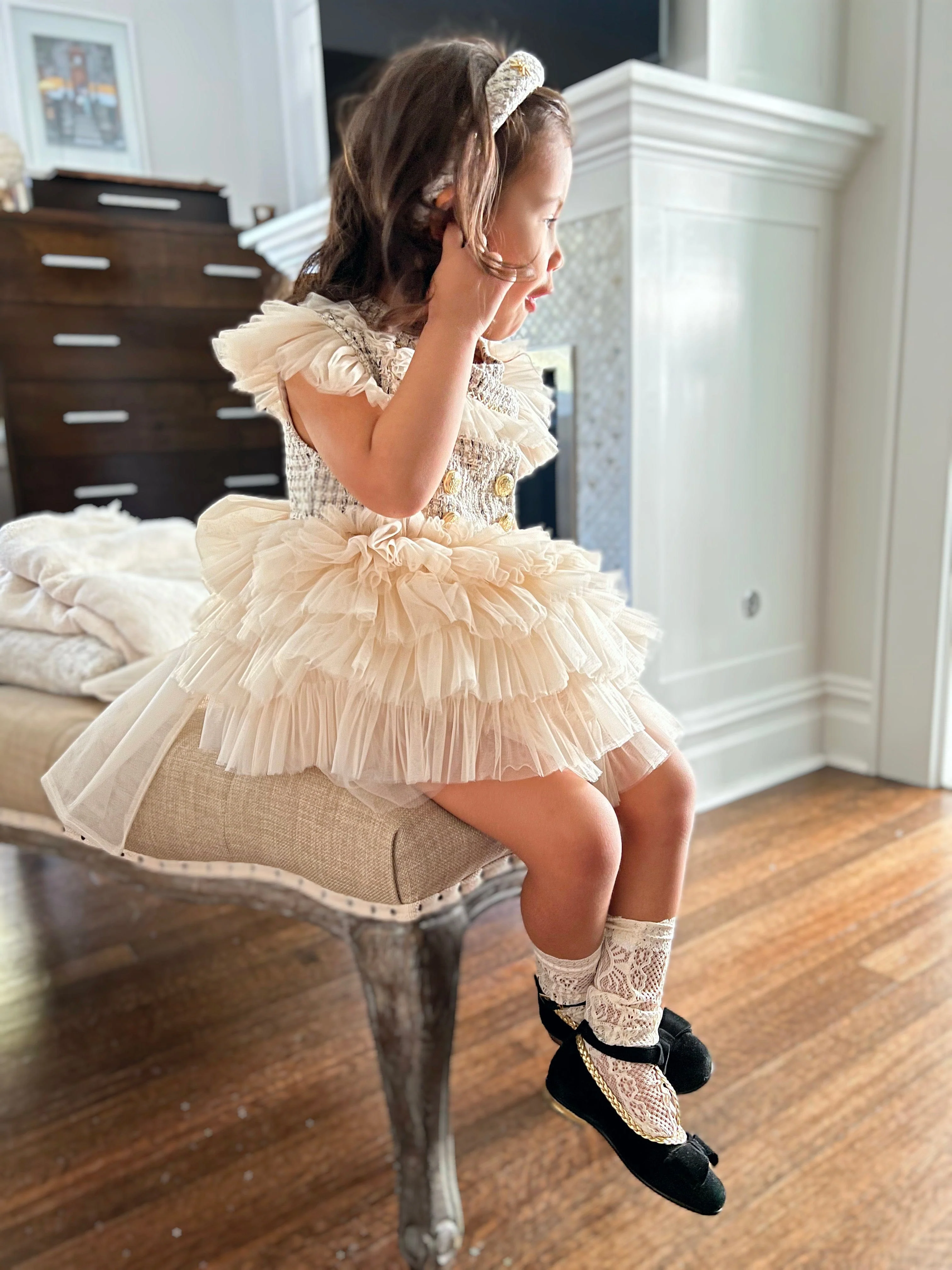Fira Tweed and Tulle Romper - Image 22
