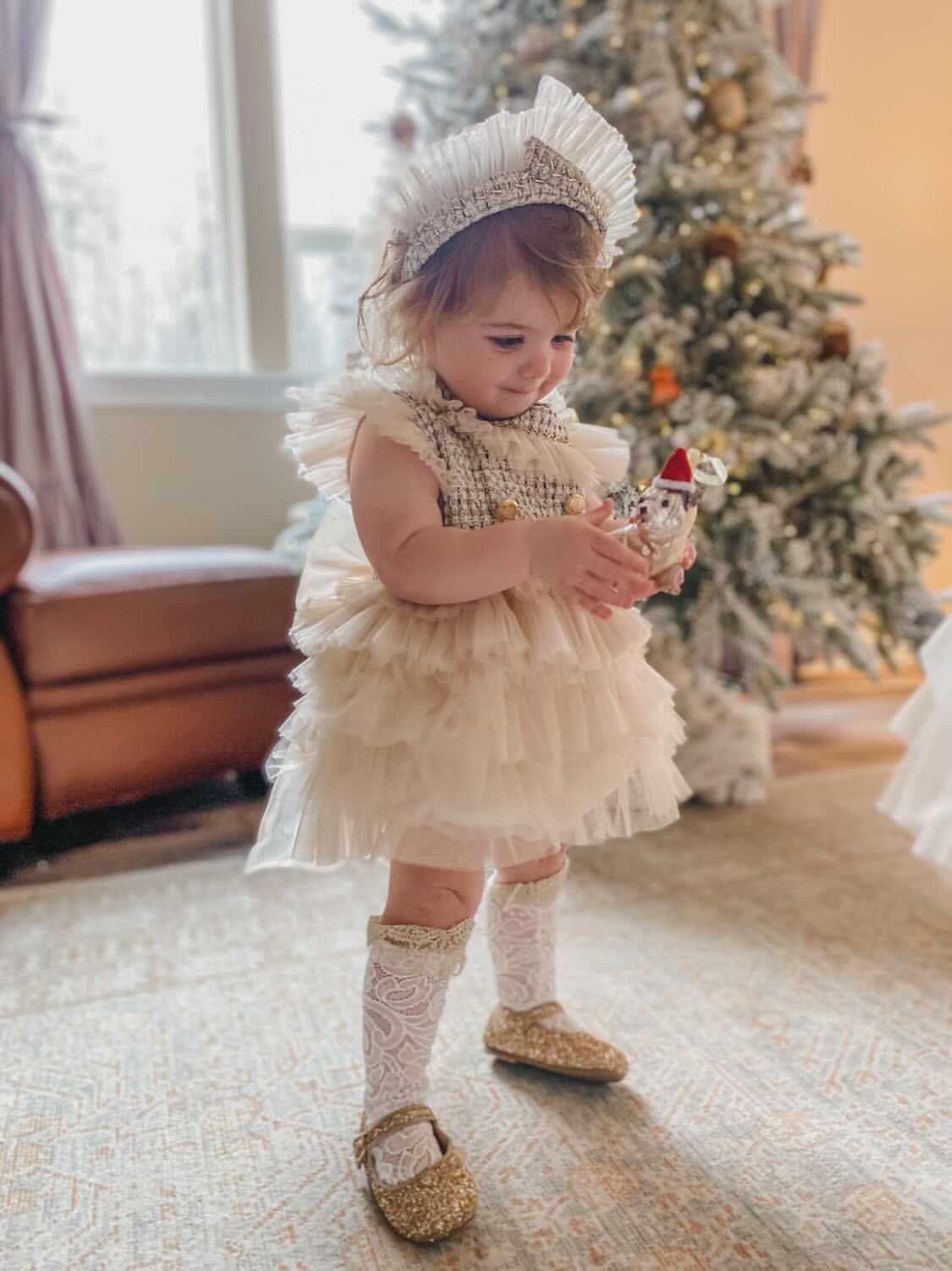 Fira Tweed and Tulle Romper - Image 24