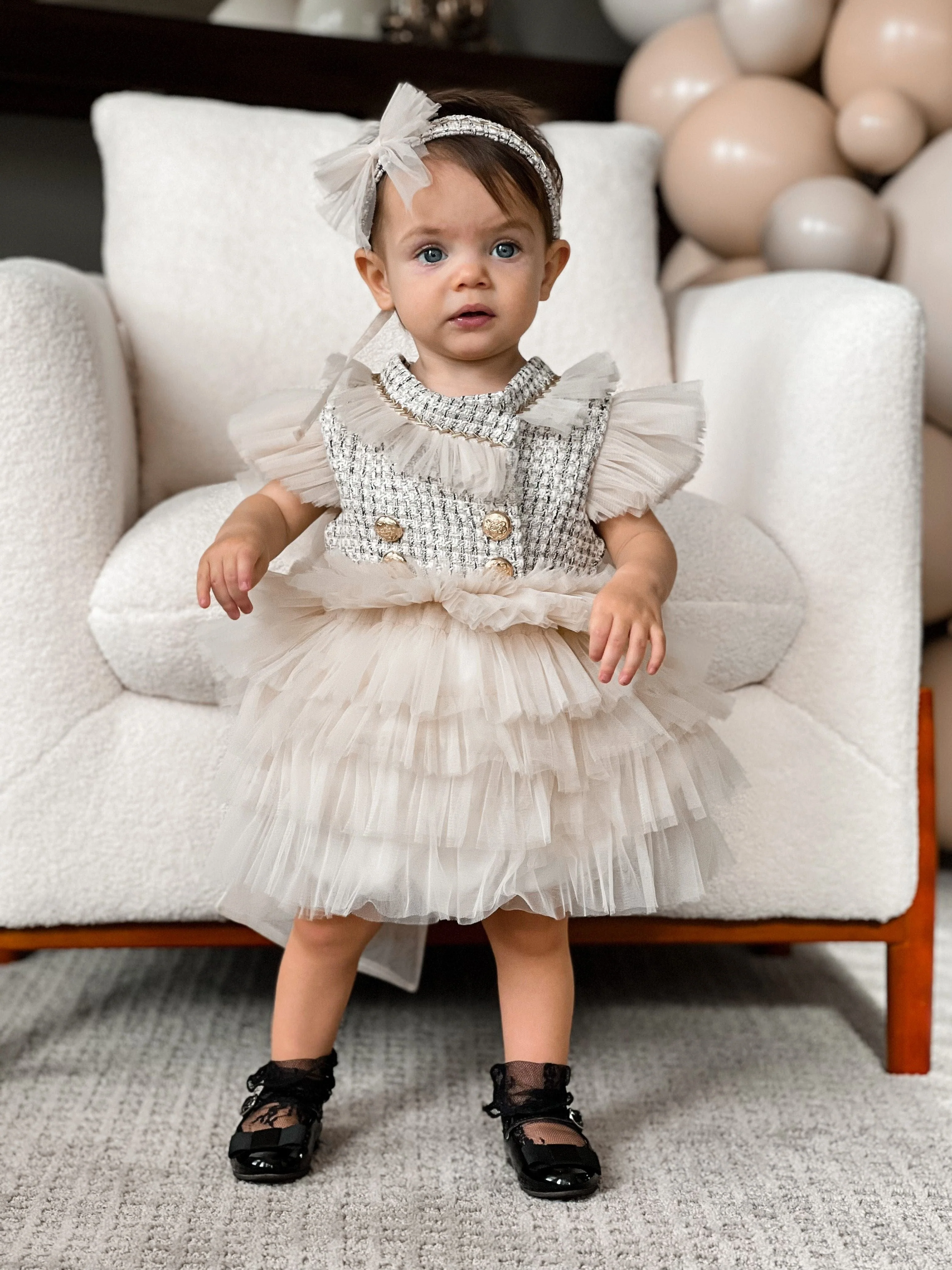 Fira Tweed and Tulle Romper - Image 31