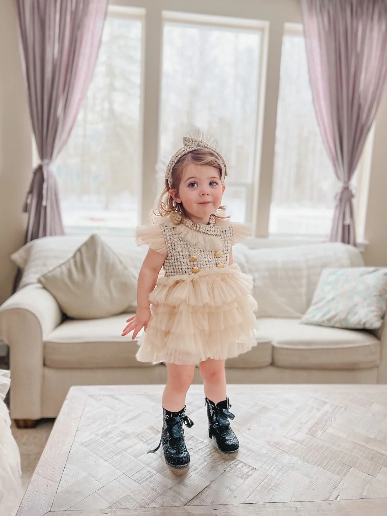 Fira Tweed and Tulle Romper - Image 32