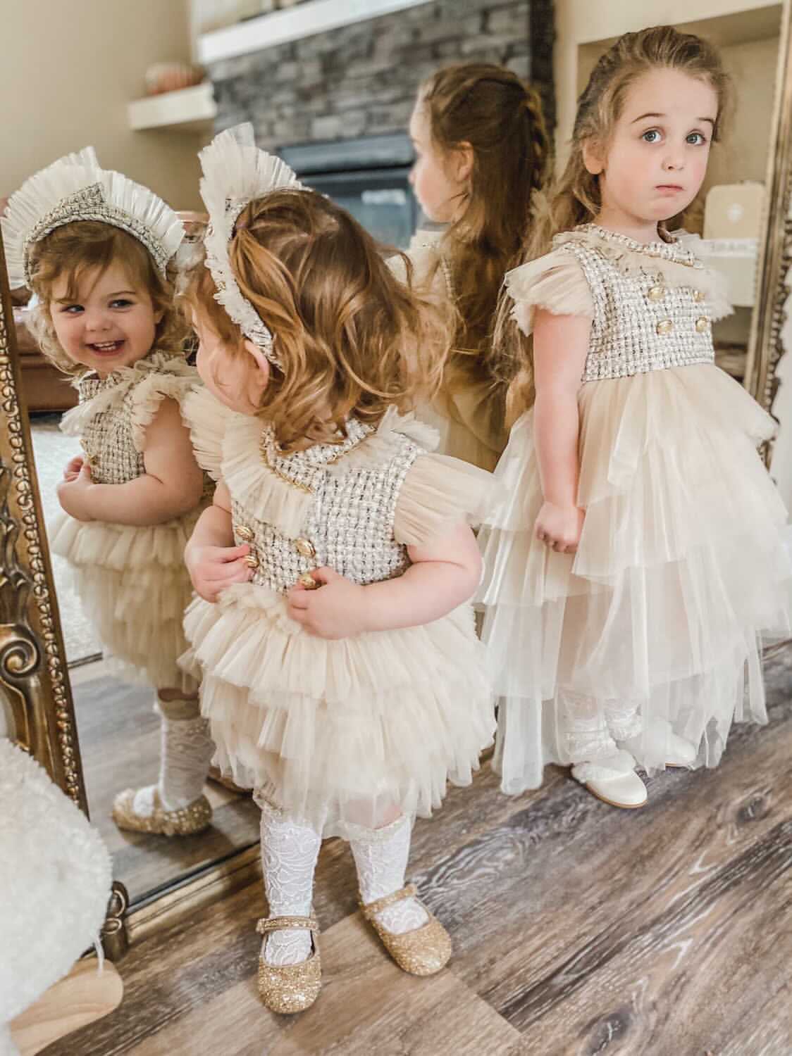 Fira Tweed and Tulle Romper - Image 8