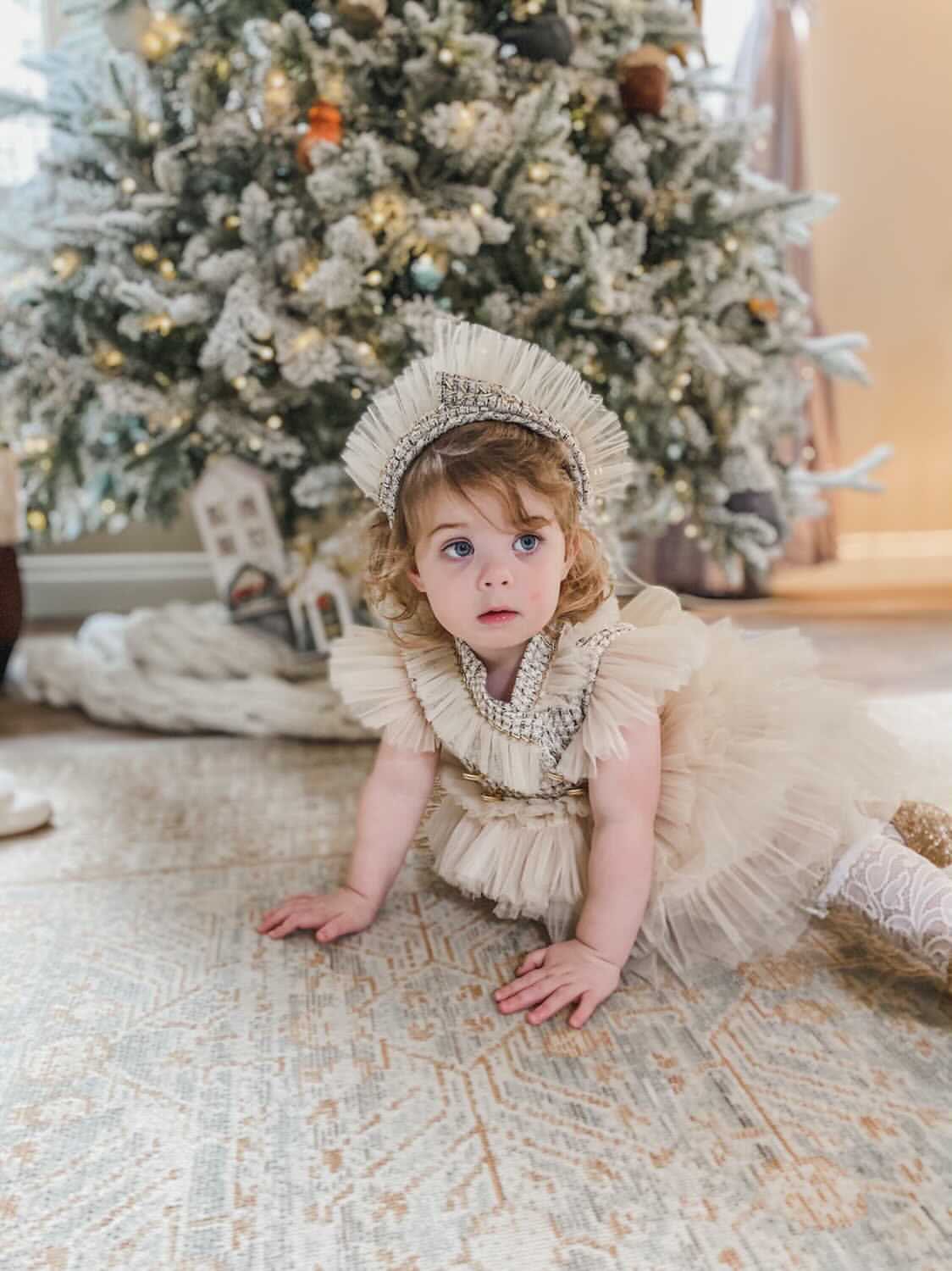 Fira Tweed and Tulle Romper - Image 9
