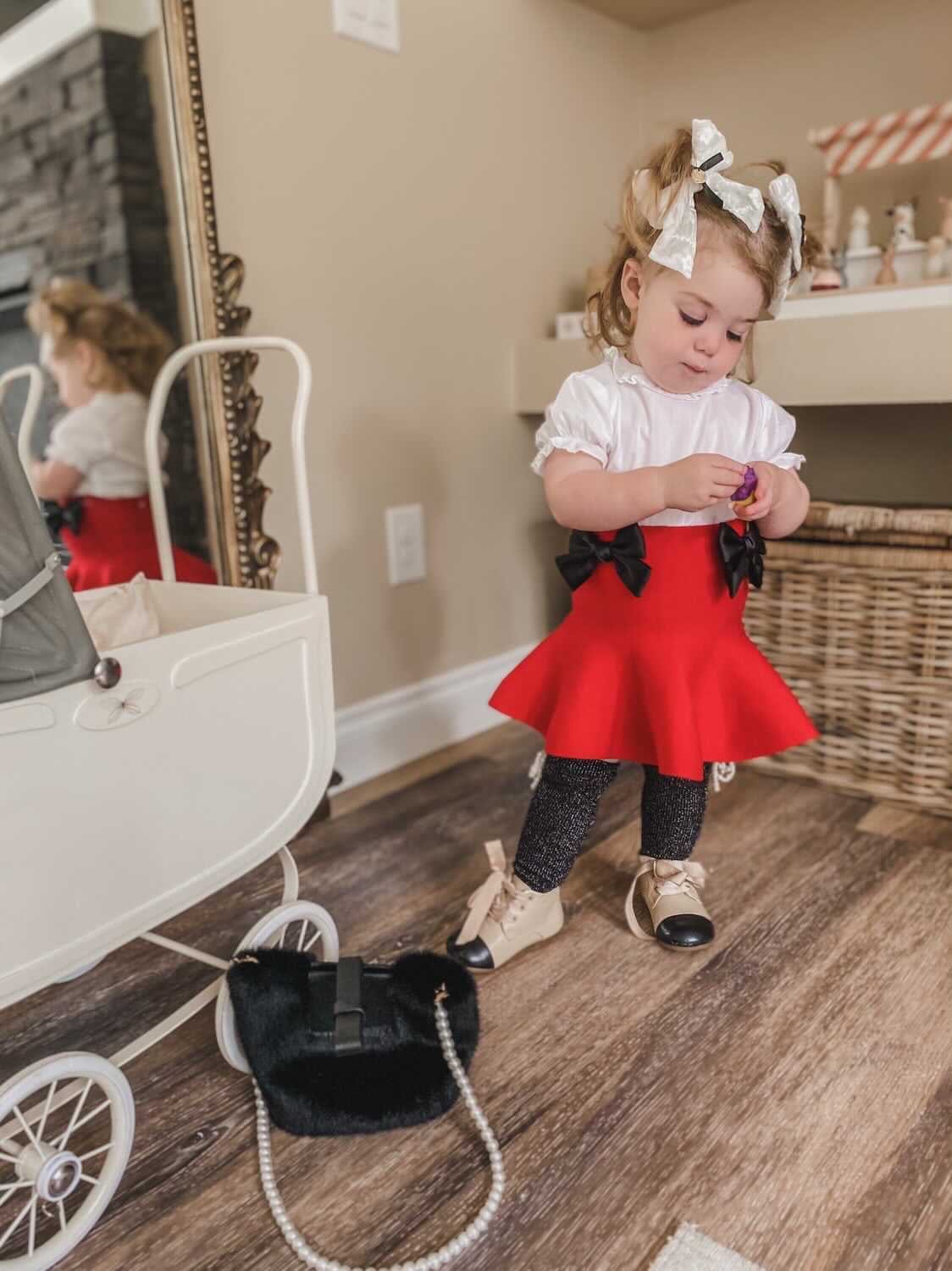 Flare Skirt with Satin Bows - Image 12