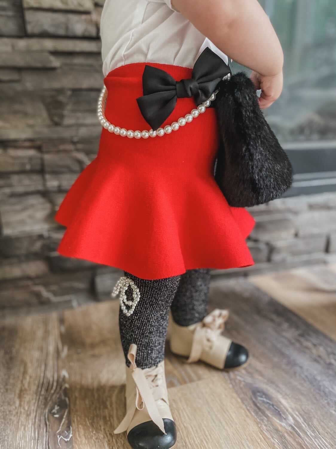 Flare Skirt with Satin Bows - Image 20