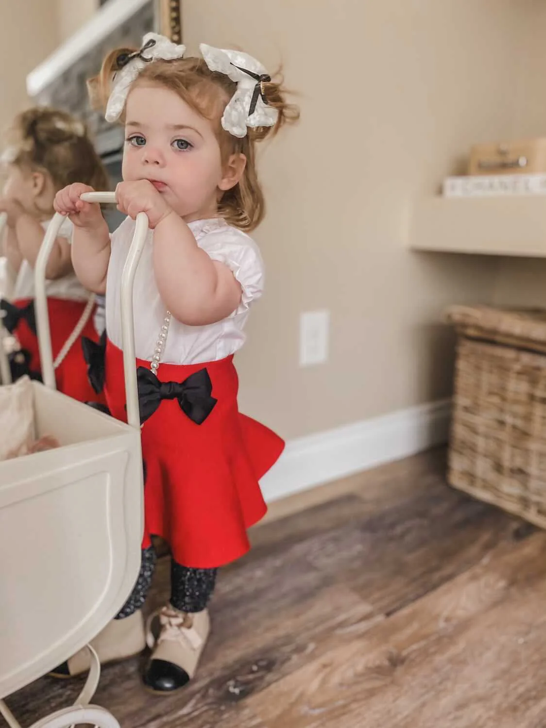 Flare Skirt with Satin Bows - Image 24