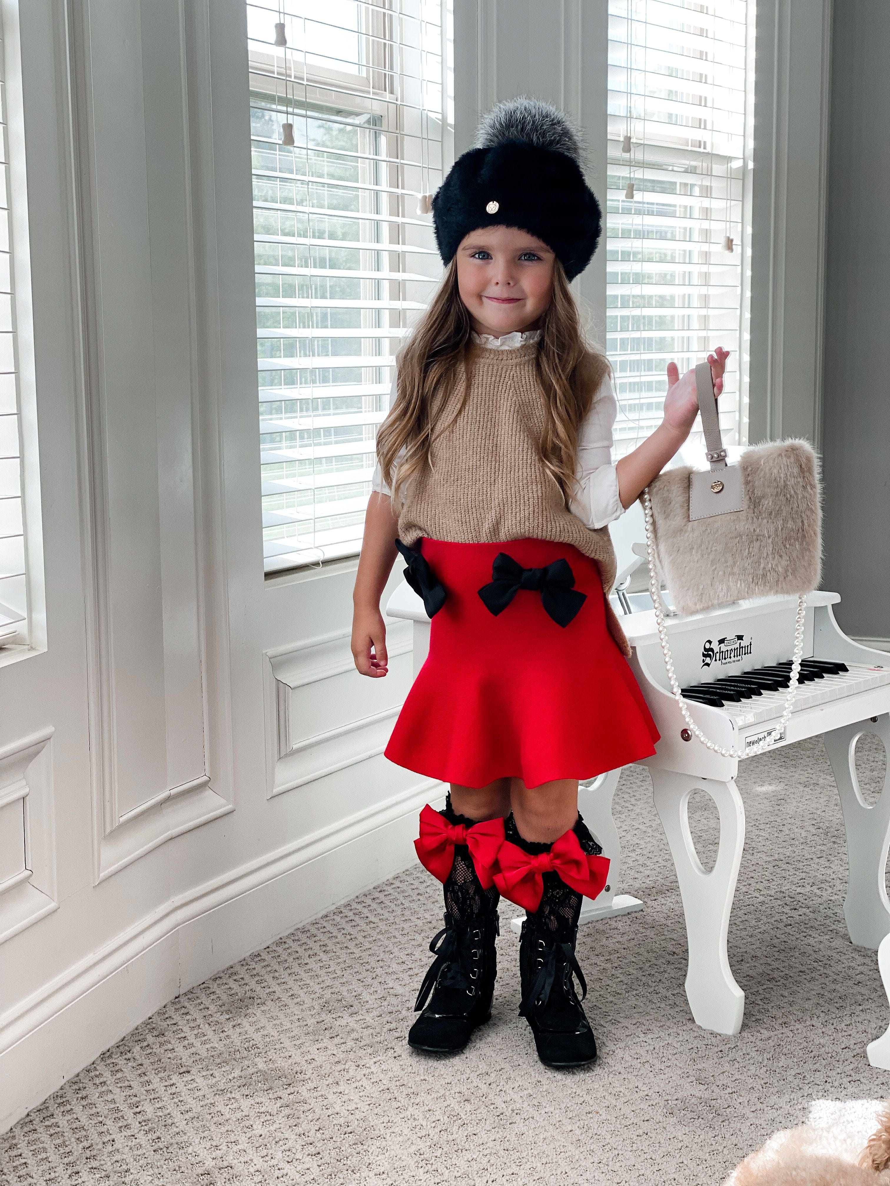 Flare Skirt with Satin Bows - Image 25