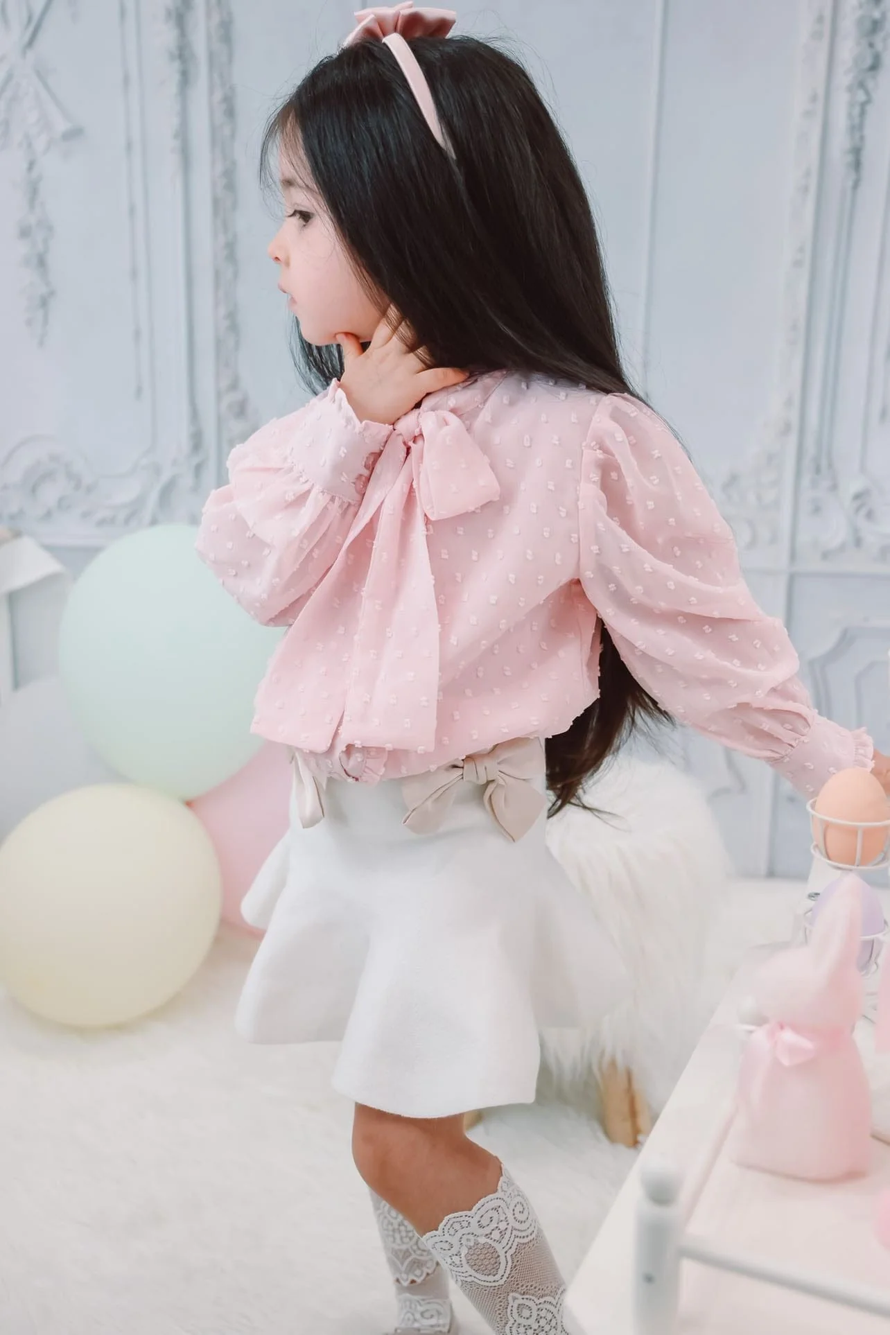 Flare Skirt with Satin Bows - Image 30