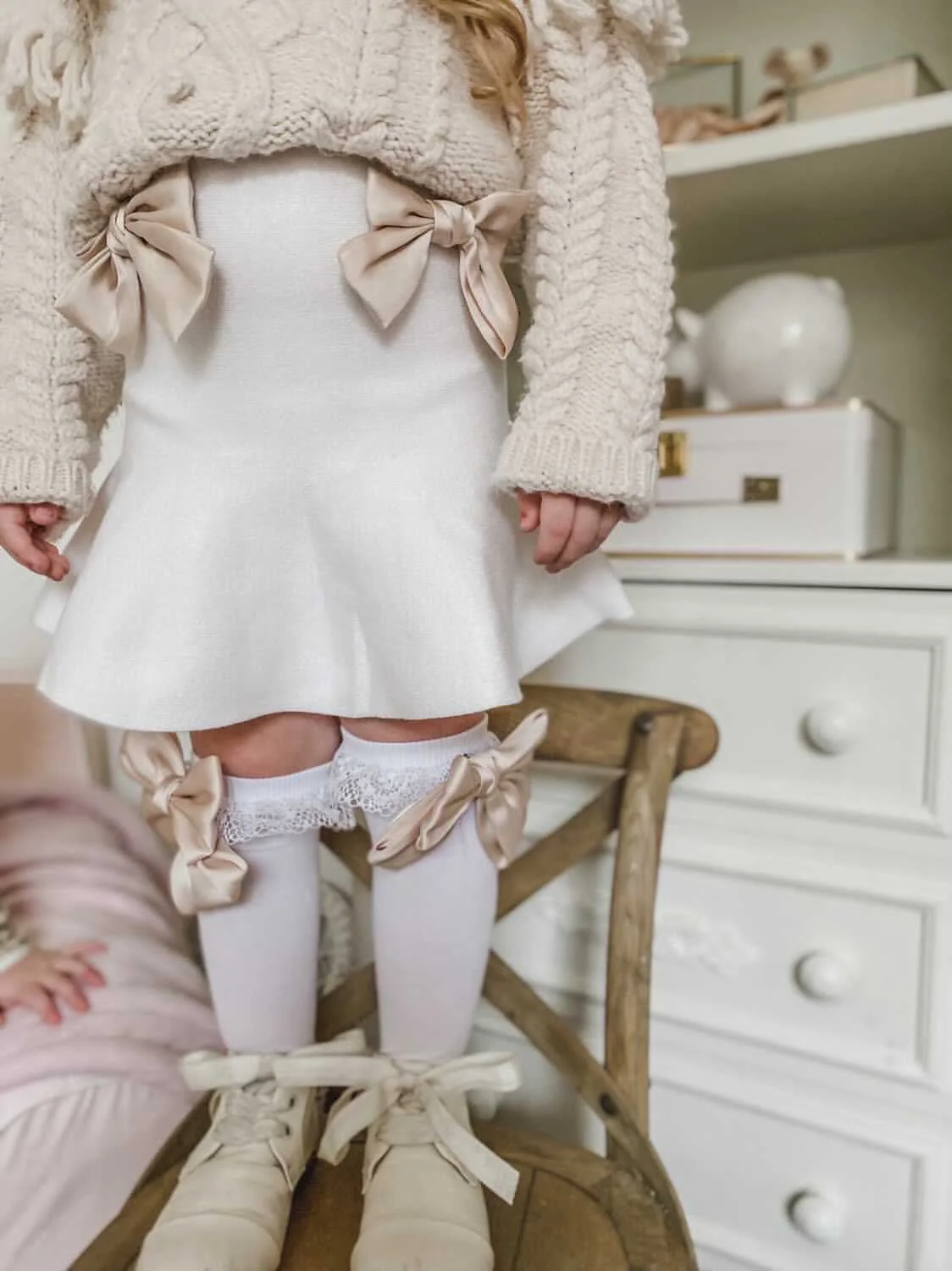 Flare Skirt with Satin Bows - Image 5