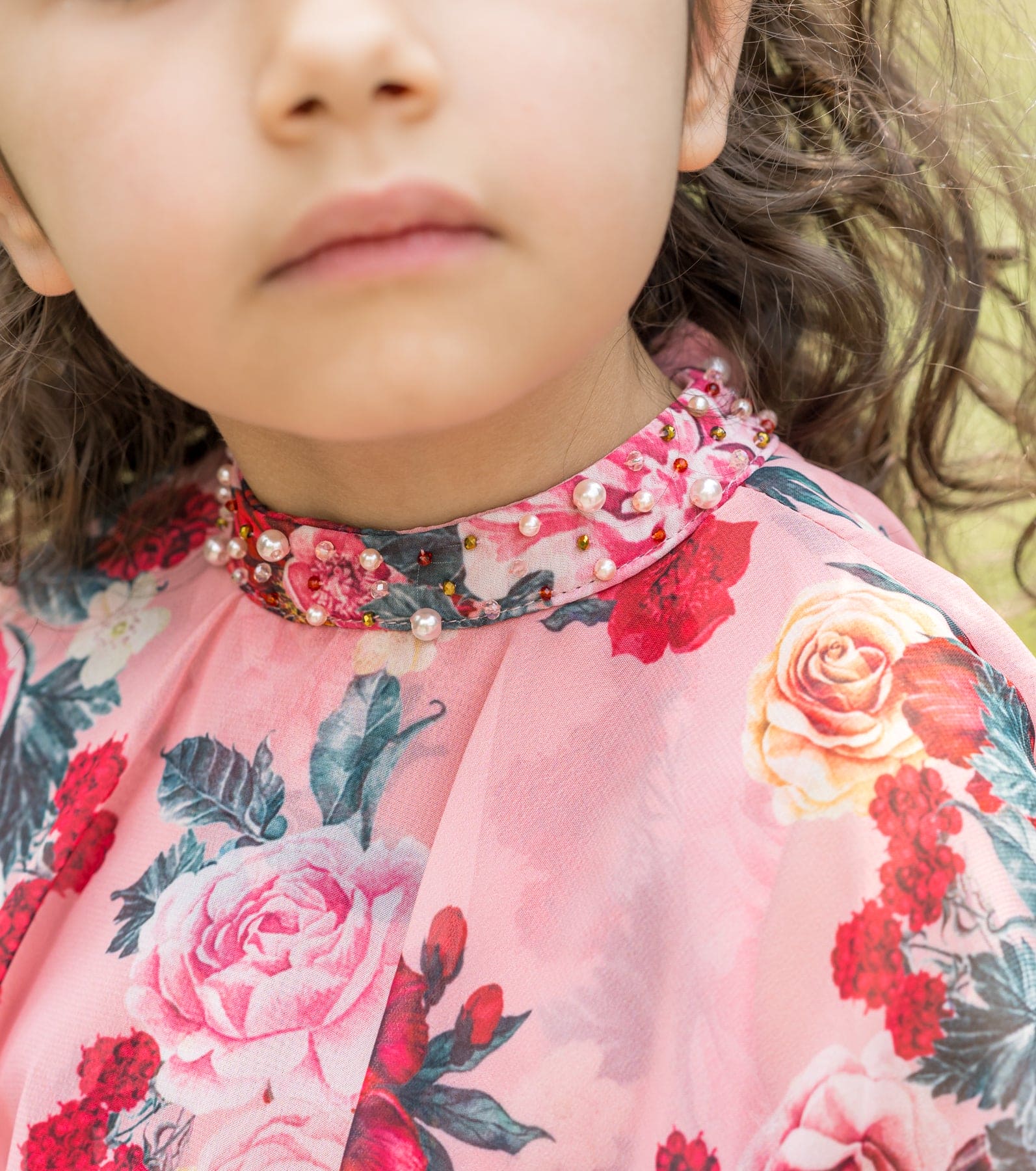 Flora Pink Flower Print Dress - Image 3