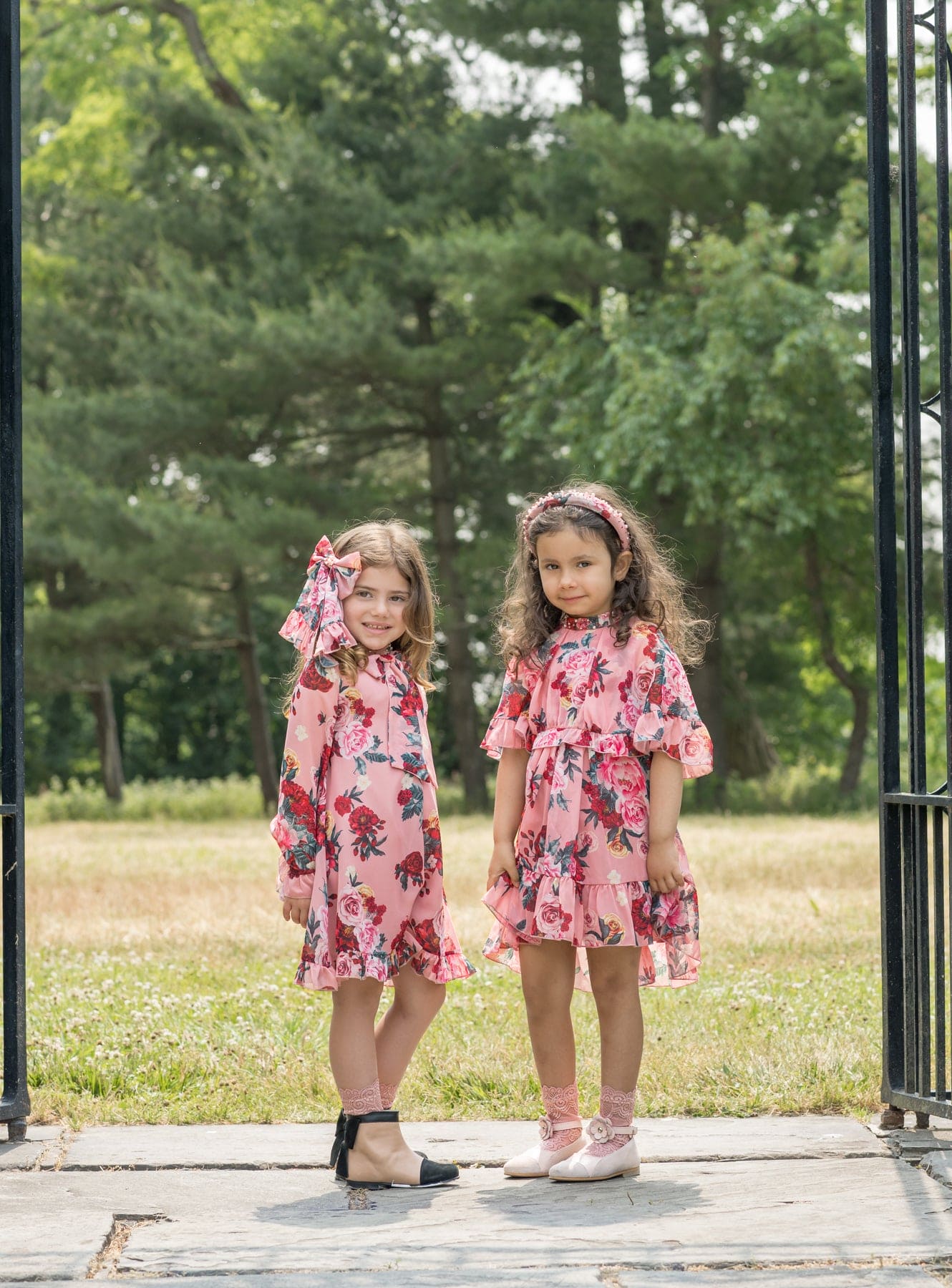 Flora Pink Flower Print Dress - Image 4