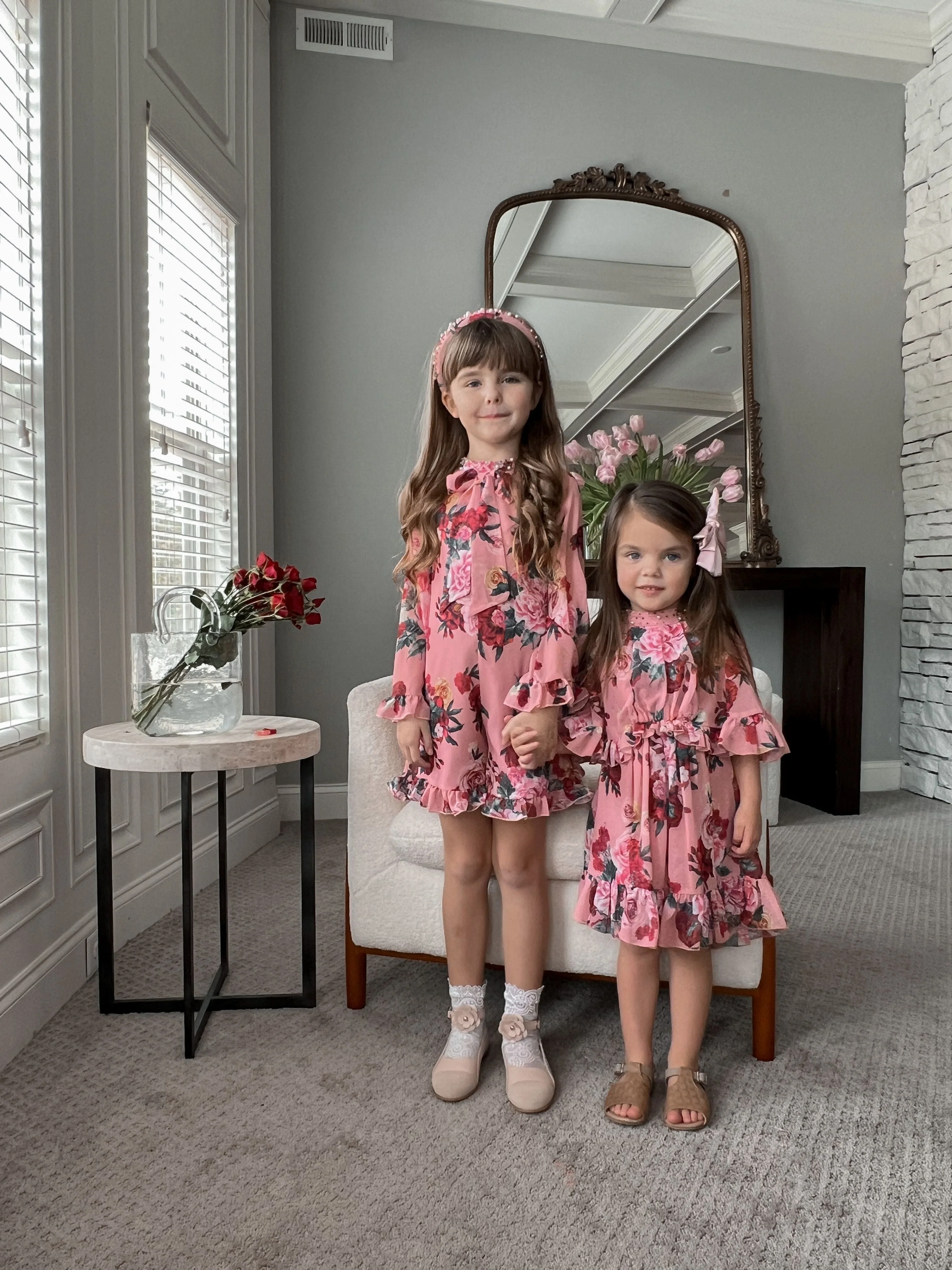 Flora Pink Flower Print Dress - Image 8