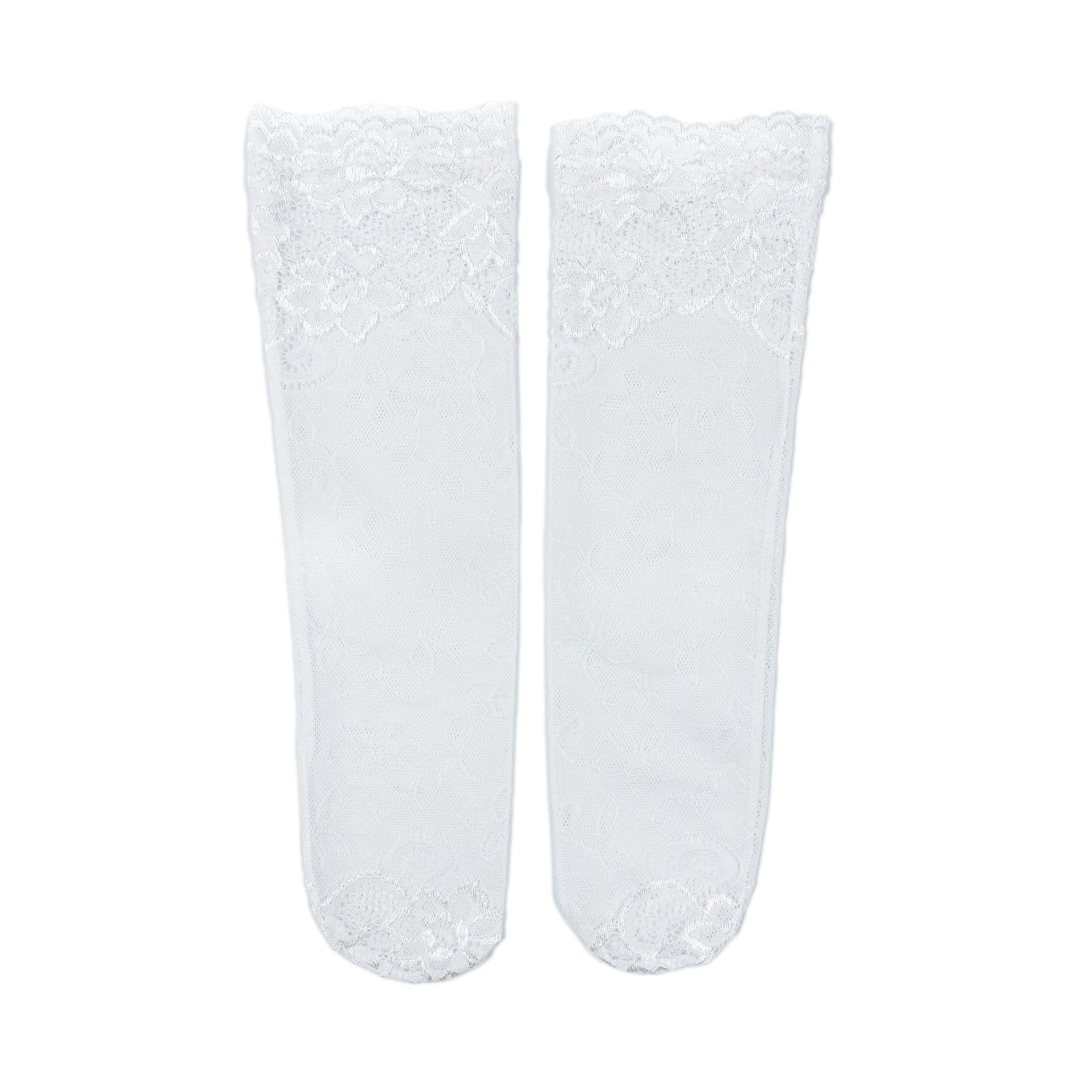 Flora White Lace Socks