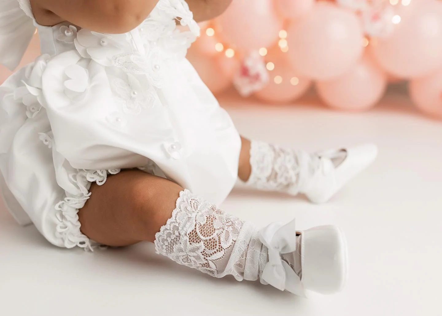 Flora White Lace Socks - Image 3