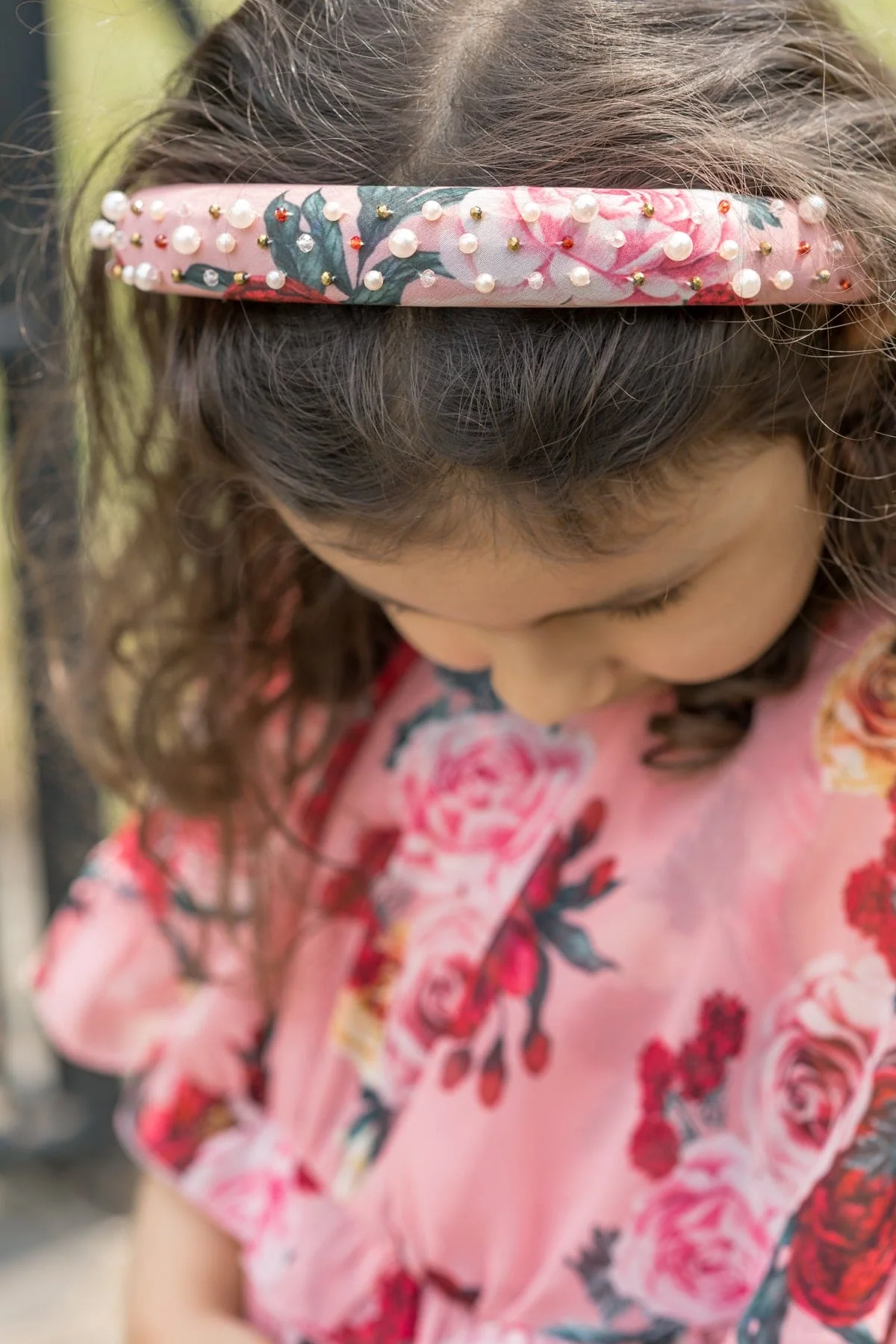 Flora Pink Floral Print Headband - Image 2