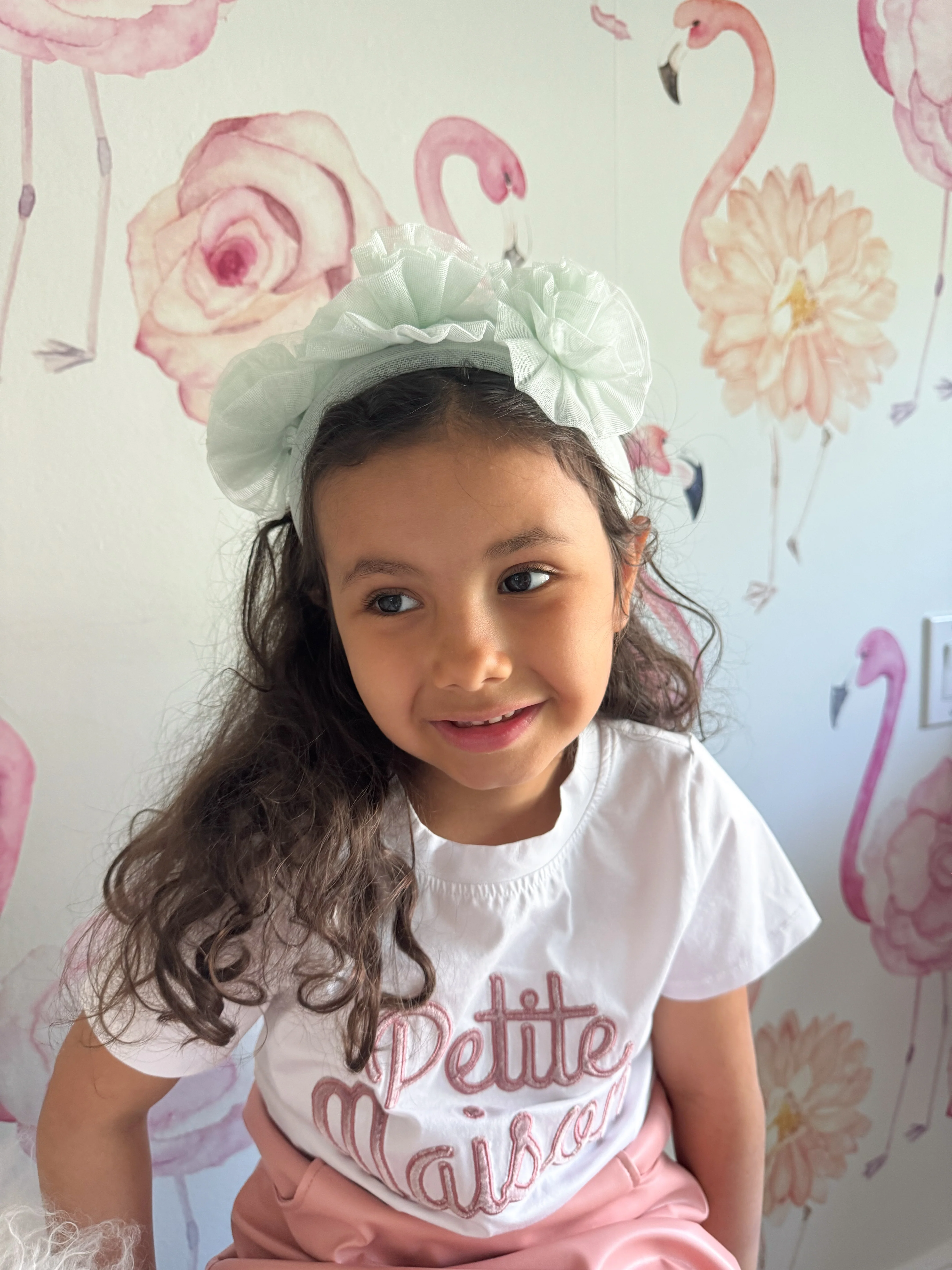 Francesca Mint Tulle Headband - Image 2