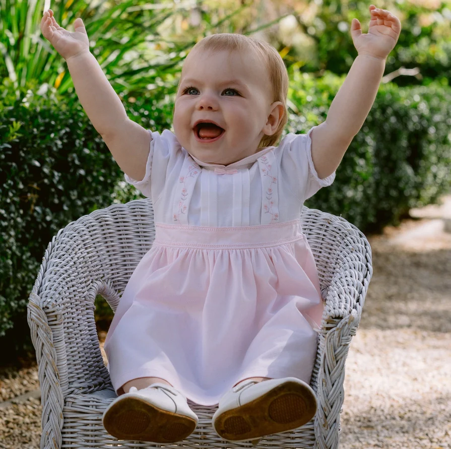 Francine Baby Girls Pink Summer Dress - Image 5