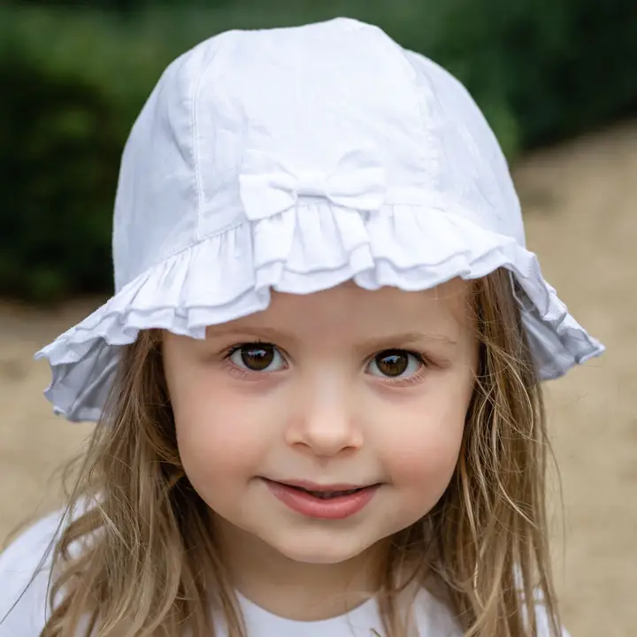 Gabby Baby Girls' White Sun Hat - Image 4