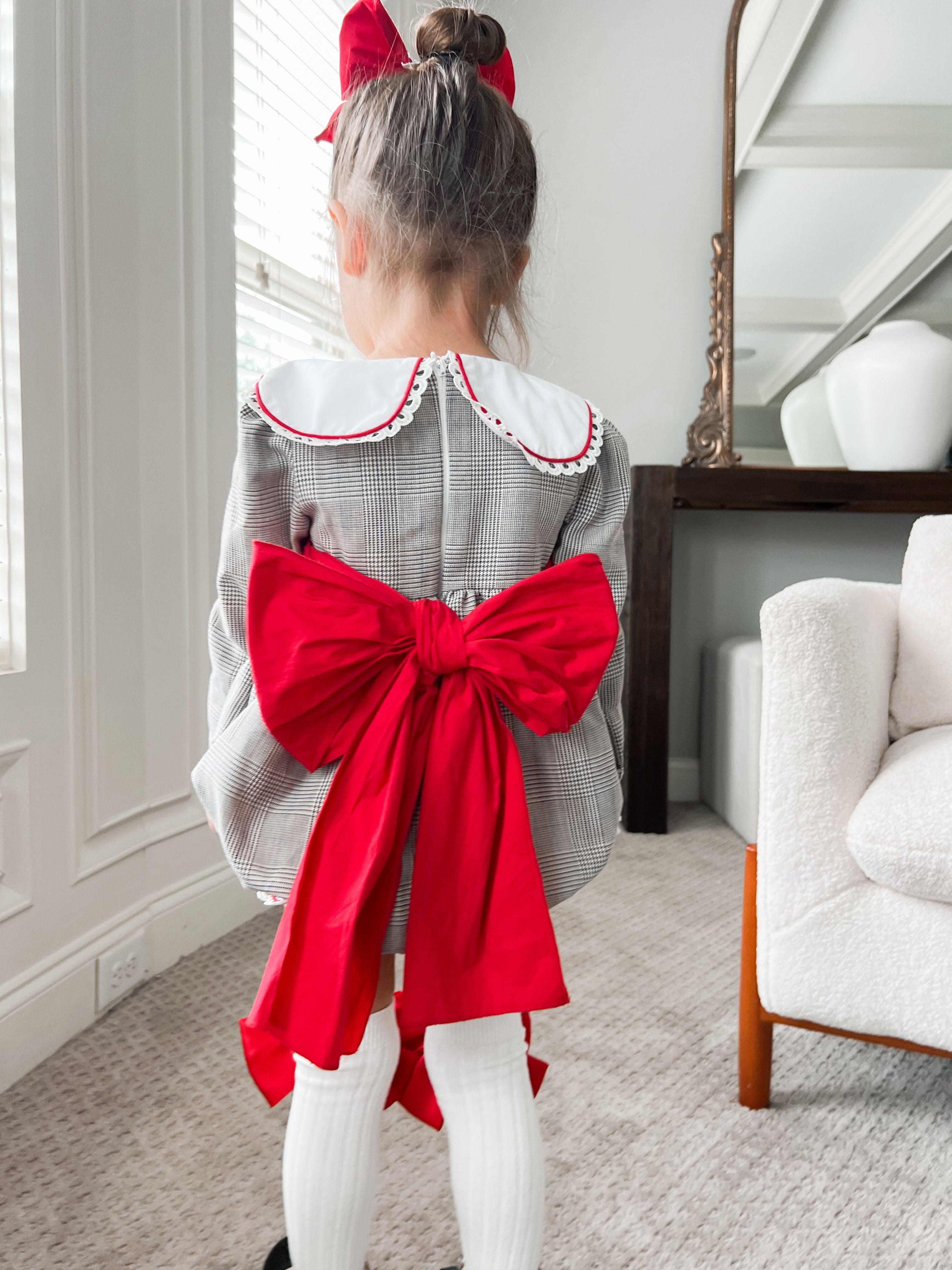 Georgina Tartan Print Girl Romper - Image 13