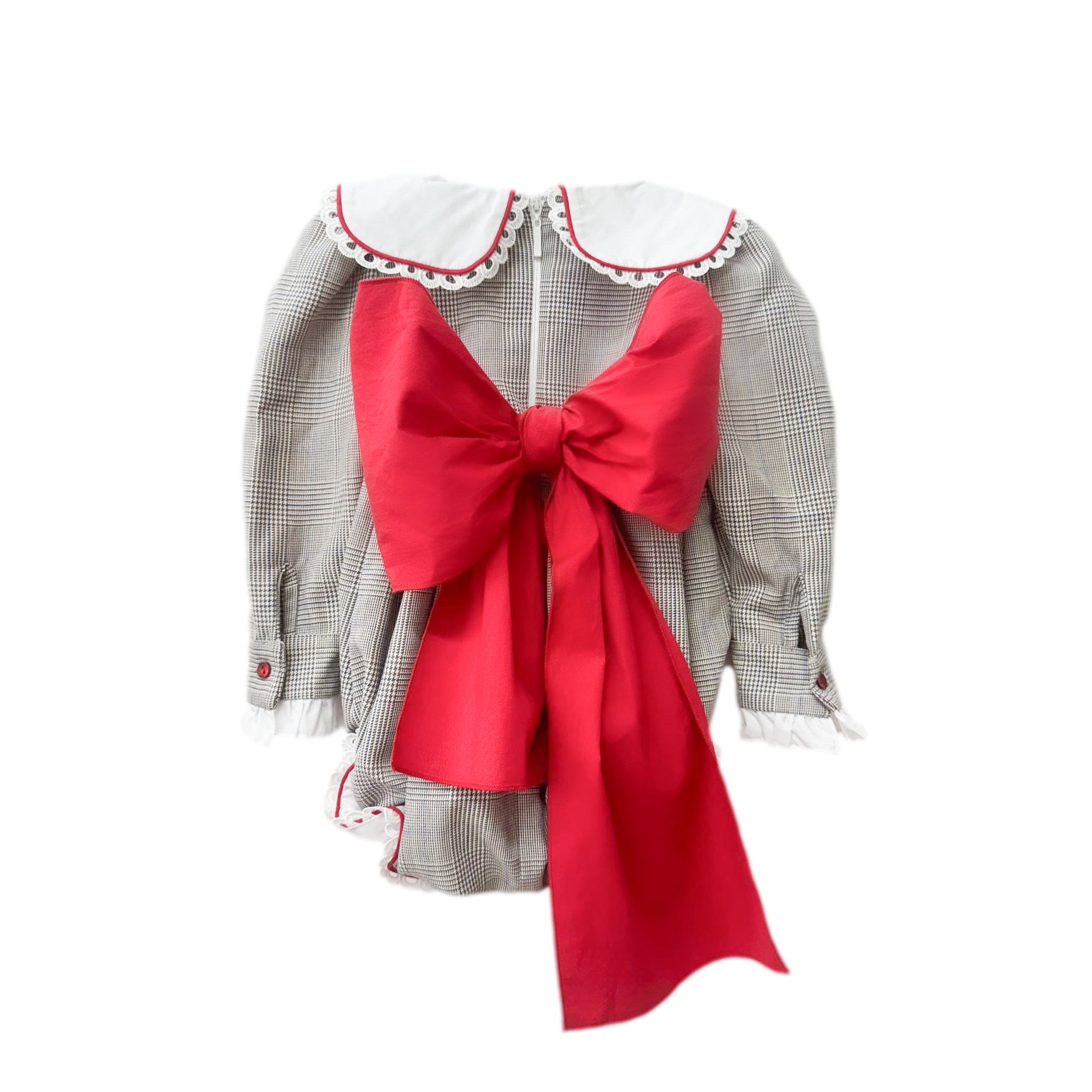 Georgina Tartan Print Girl Romper - Image 15